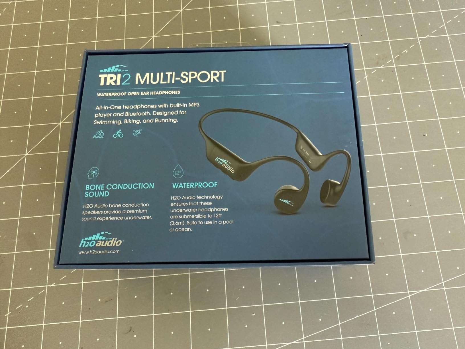 H2O Audio TRI 2 Multisport Waterproof Bone Conduction Open Ear Headphones, Bluetooth 5.3 for Running and Cycling, MP3 Mode for Swimming, 8GB Memory, 8.5-Hour Battery, Black customer photo 1