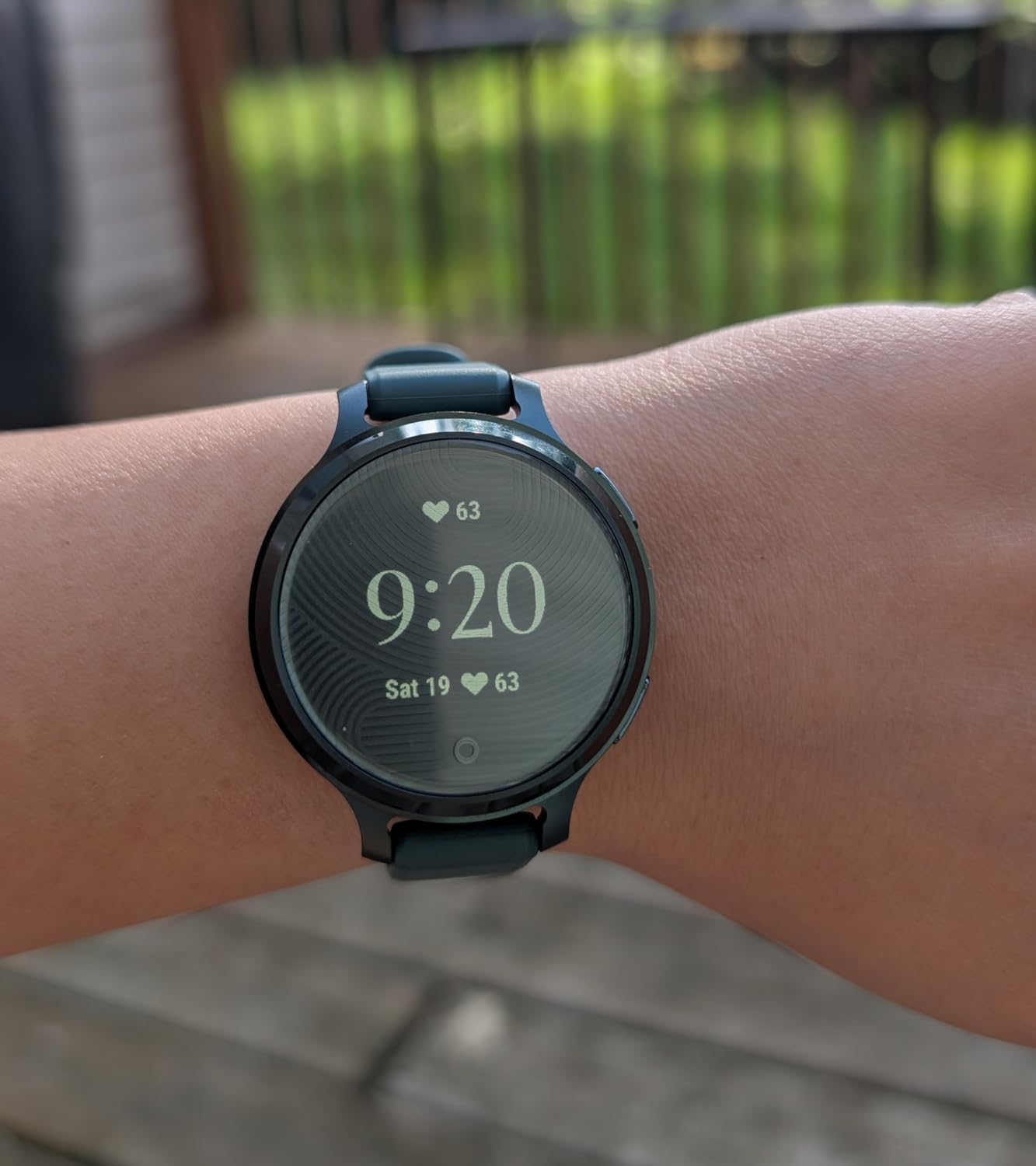 Garmin Lily 2 Active, Small and Stylish Smartwatch, Built-in GPS, Hidden Display, Patterned Lens, Up to 9 Days Battery Life, Lunar Gold with Bone Silicone Band customer photo 1