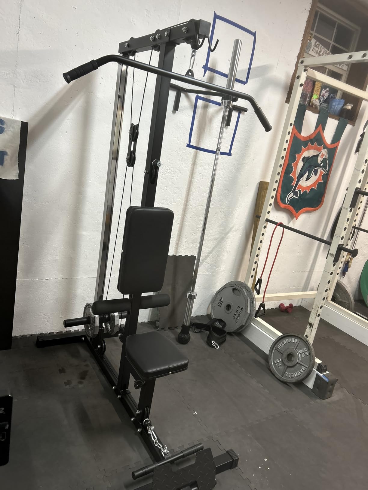 TROPOW LAT Pulldown Machine, Multi-Functional Cable Machine with High and Low Pulley Station, Row Cable Machine Home Gym with Leg Support, Tricep Workout Equipment customer photo 1