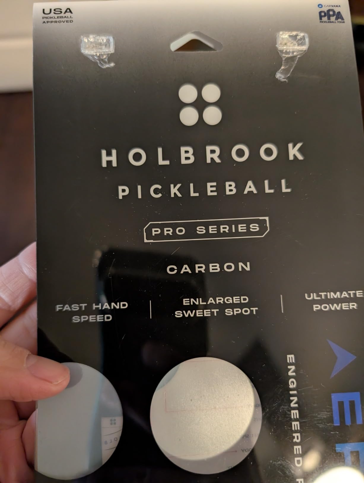 Holbrook Aero Series Edgeless Pickleball Paddle: USAPA Approved, Carbon Fiber Surface, Foam Polypropylene Core, Widened Sweet Spot, Controlled Touch customer photo 2