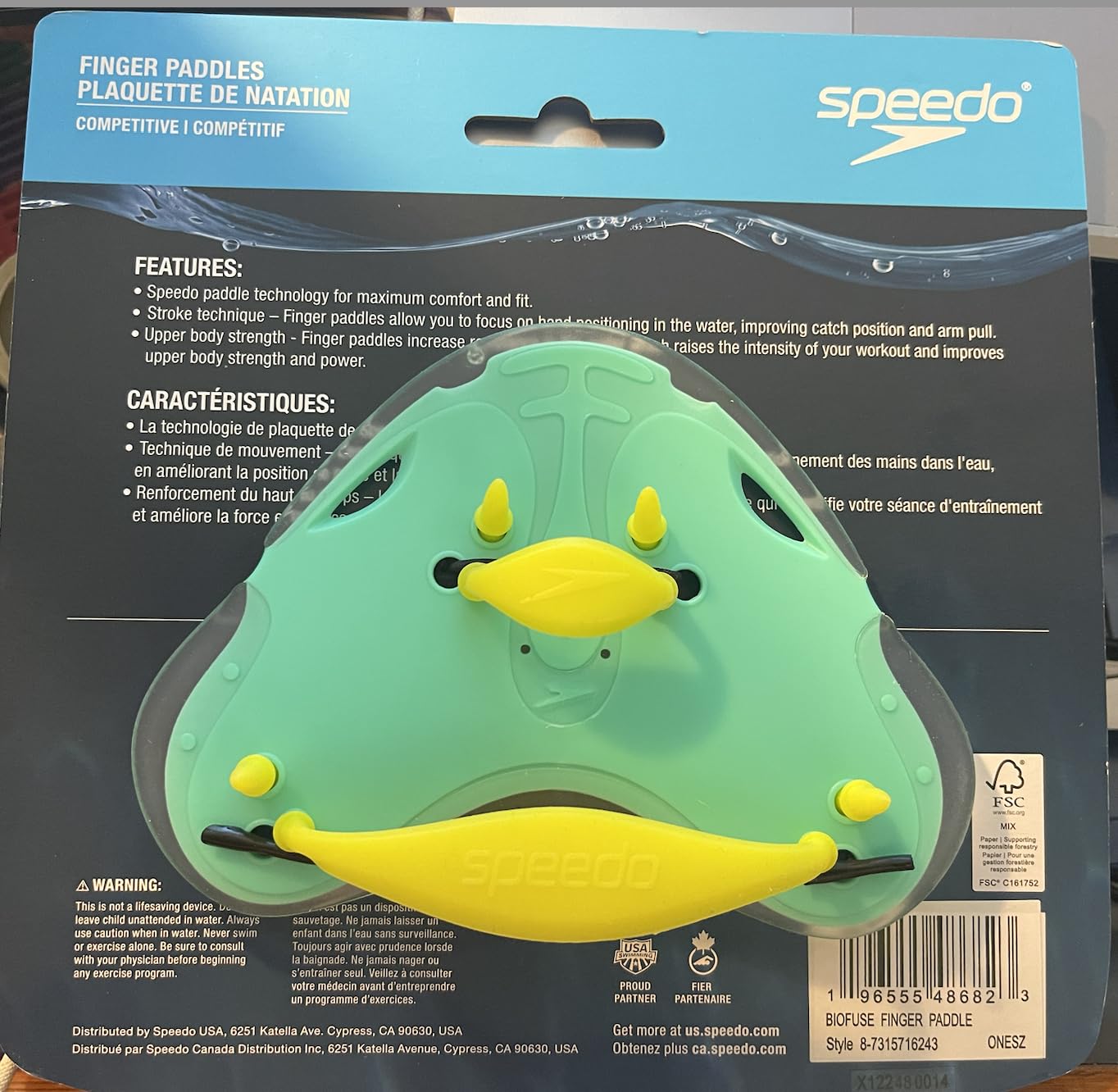 Speedo Unisex-Adult Swim Training Finger Paddles customer photo 1