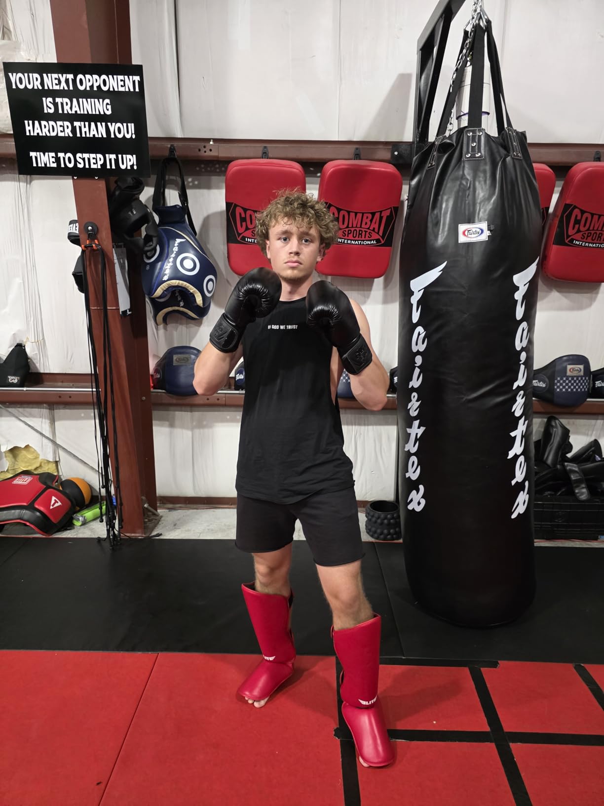 Elite Sports Muay Thai Shin Guards Kickboxing MMA Leg Instep Protective Pads, Sparring Training Gear customer photo 2