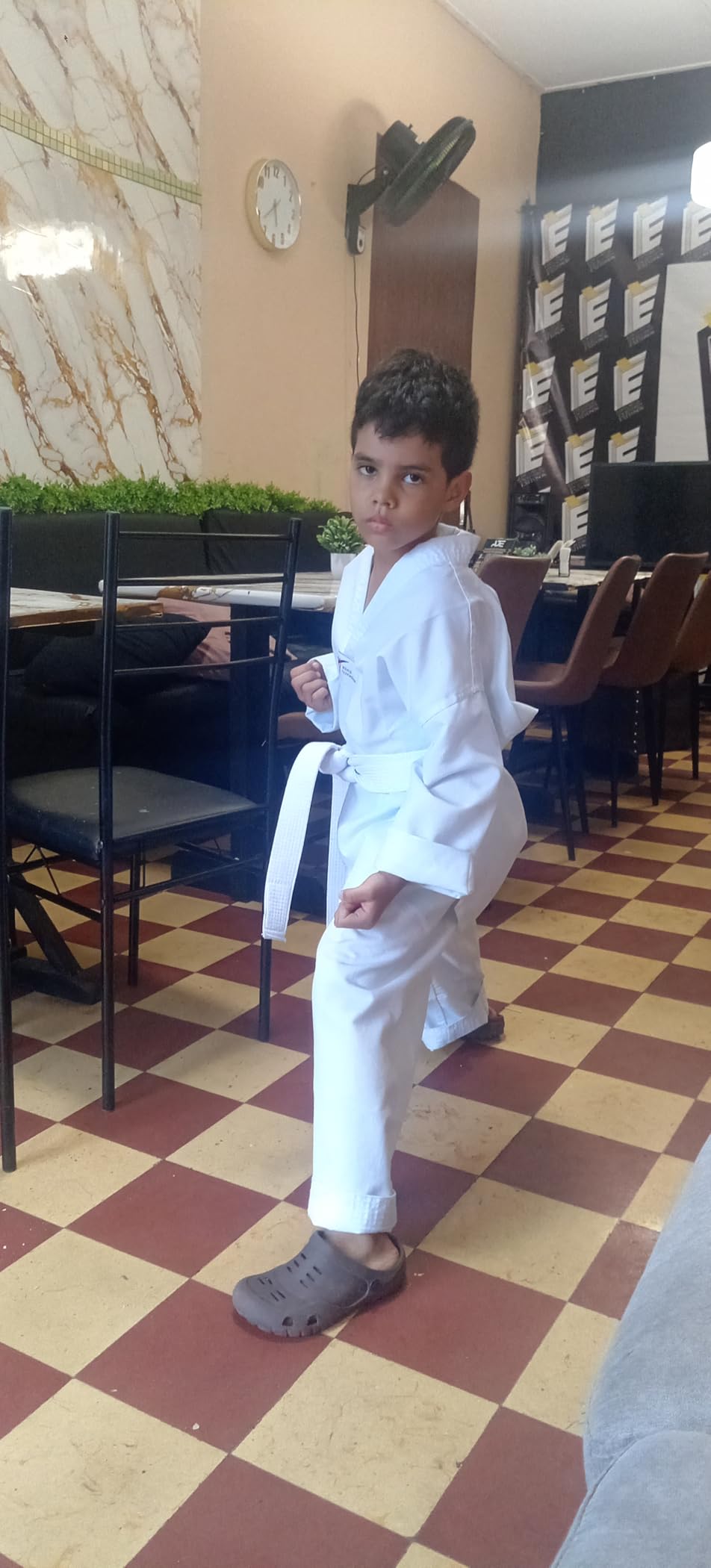 Daedo Taekwondo Beginner Uniform - WT Recognized, International Standards, White V-Neck, Includes Pants & Belt customer photo 1