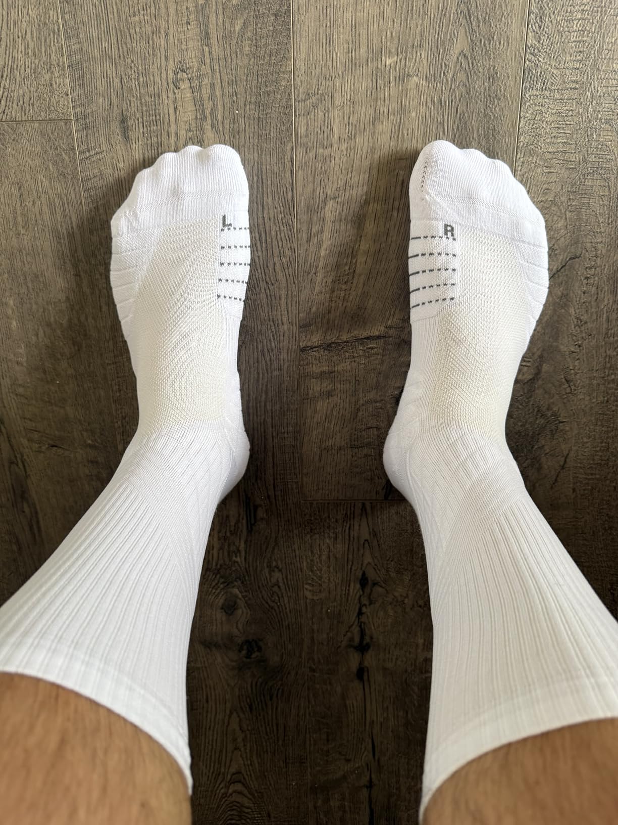 Hylaea Compression Running Socks for men, Coolmax Anti-Blister Cushion Crew Socks for Athletic, Moisture Wicking & Seamless customer photo 2