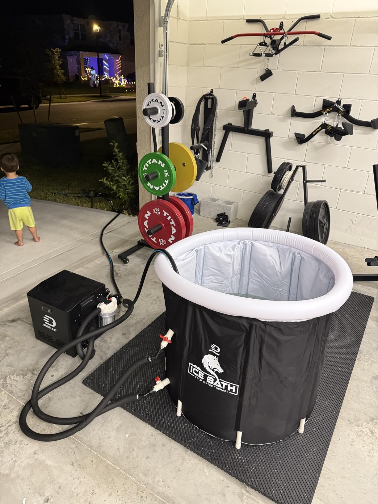 Diveblast Cold Plunge Tub With Water Chiller, Pump and Filter - Low Consumption 2/3 HP Cold Plunge Chiller - Cools Water Down to 39°F customer photo 2