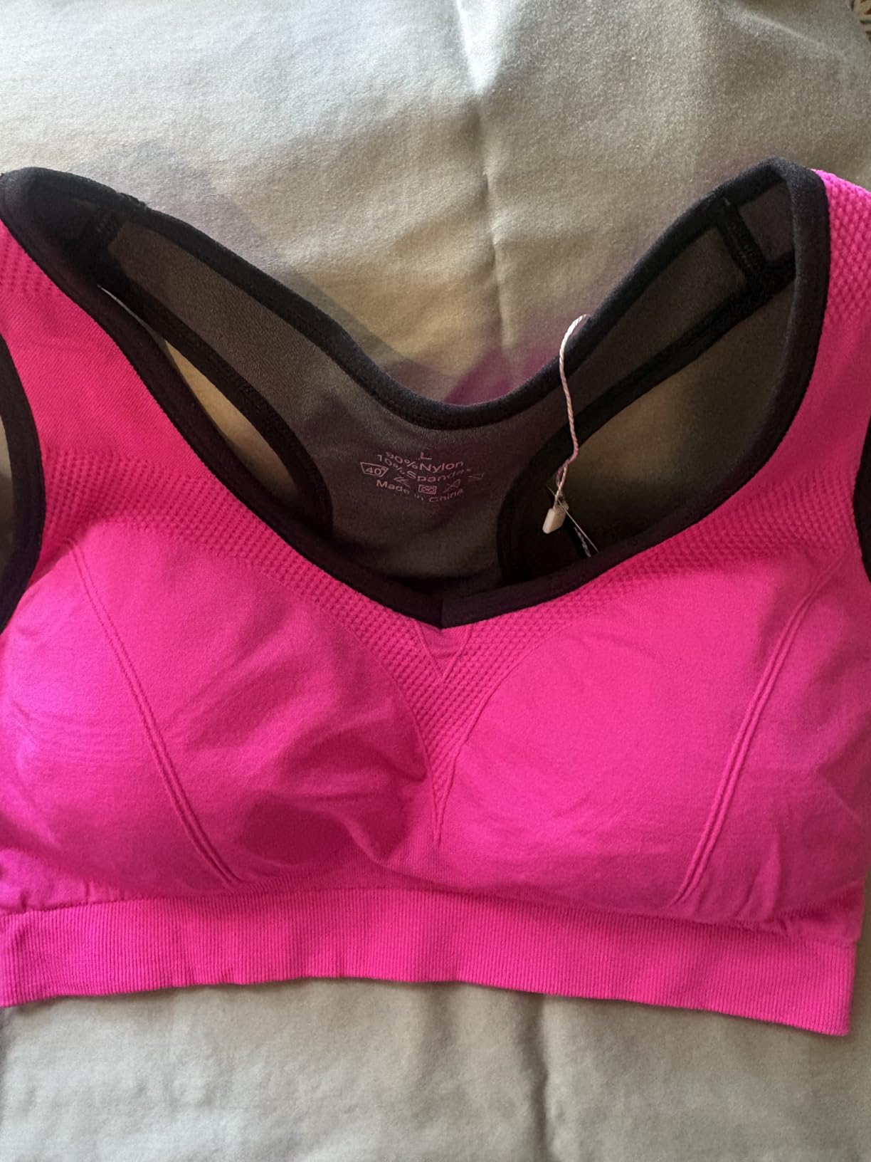 Women Racerback Sports Bras - High Impact Workout Gym Activewear Bra customer photo 2