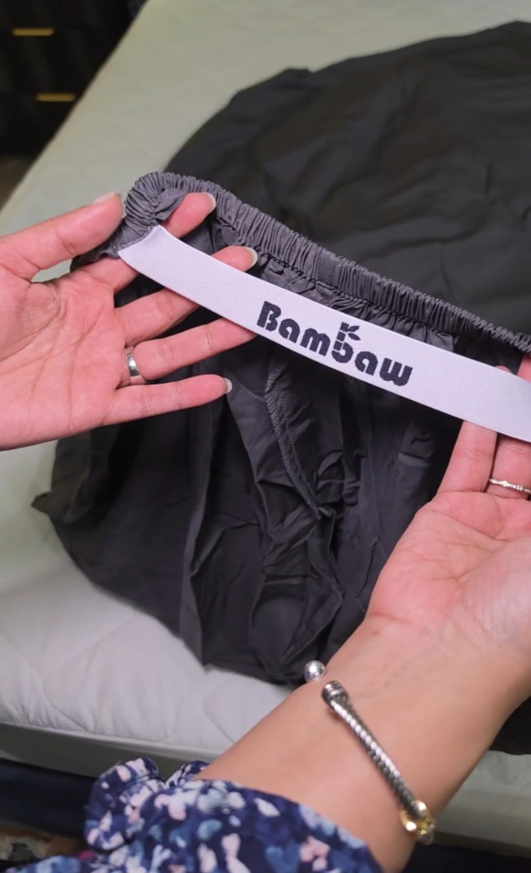 Bambaw Queen Sheet Set - 4pcs 100% Viscose Derived from Bamboo Cooling Sheets Set Queen Size, Cooling Sheet for Night Sweats, Ultra Soft & Breathable, 16'' Deep Pockets (Moonlight Gray) customer photo 2