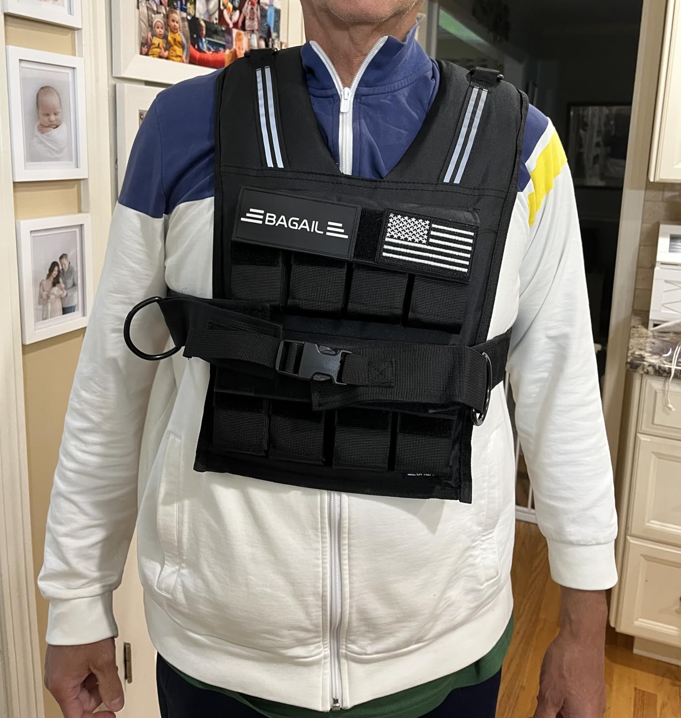 BAGAIL Weighted Vest Men, 20lb/30lb/40lb Adjustable Weight Vest for Woman with Removable Iron Weights, Women's Rucking Vest for Walking, Workout, Running, Strength Training customer photo 2