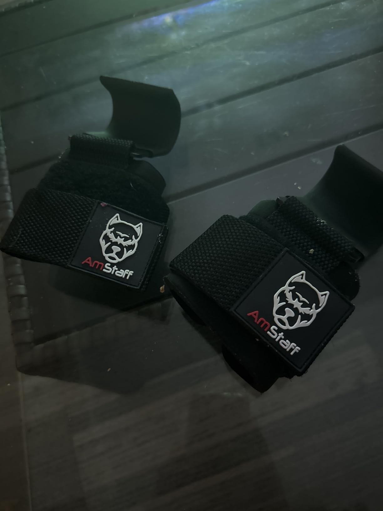 AmStaff Fitness Weight Lifting Hooks (Pair) - Gym Wrist Straps with Steel Hooks for Weightlifting, Pull-Ups, Deadlifts, Strength Training, and Fitness Workouts customer photo 1