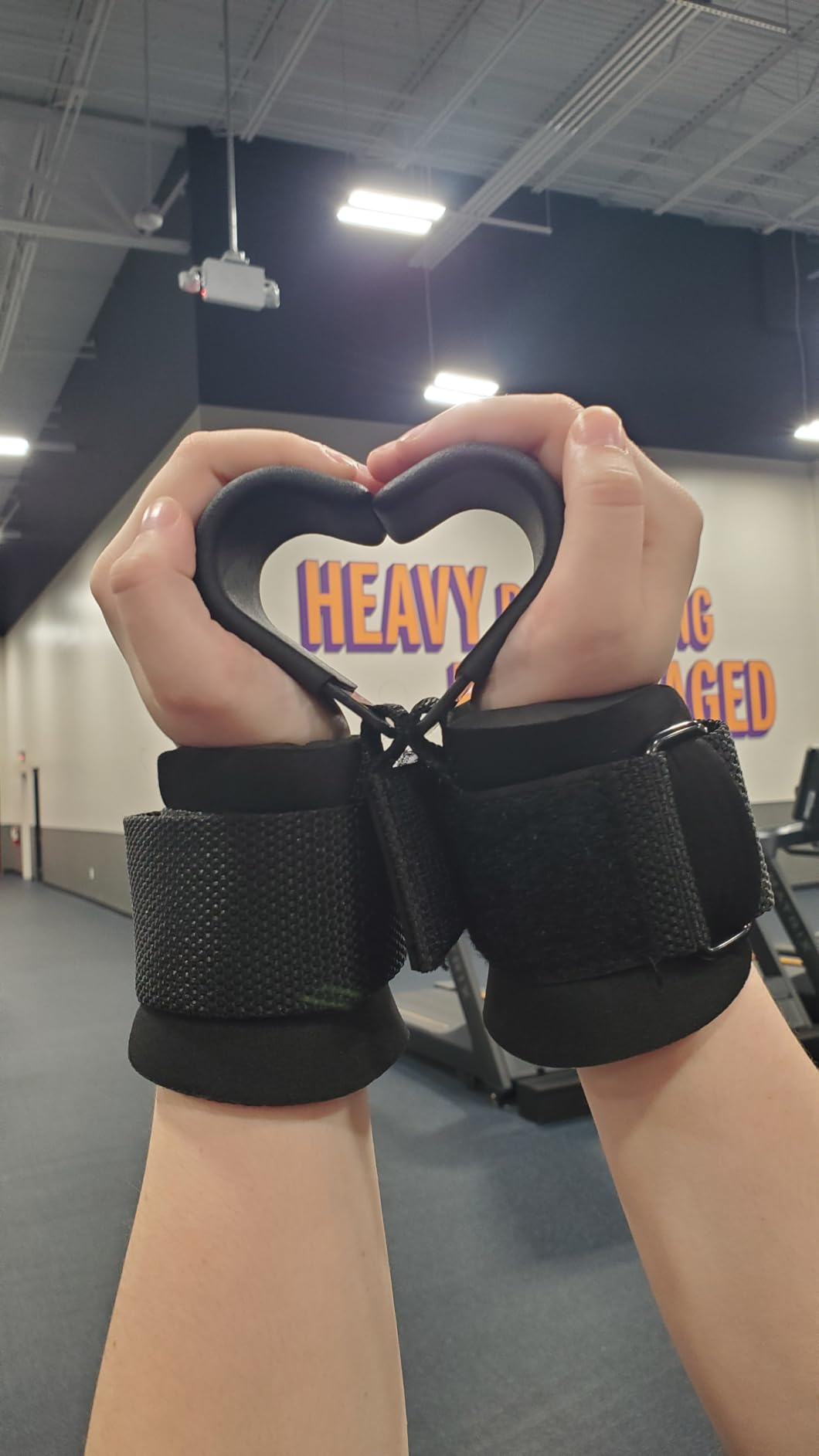 AmStaff Fitness Weight Lifting Hooks (Pair) - Gym Wrist Straps with Steel Hooks for Weightlifting, Pull-Ups, Deadlifts, Strength Training, and Fitness Workouts customer photo 2