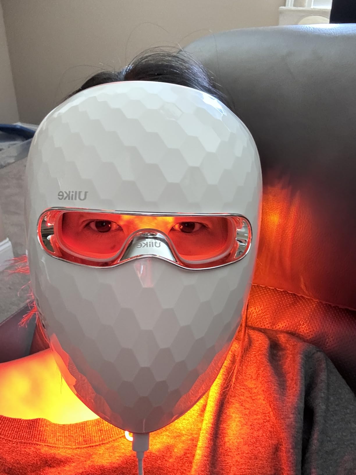 Ulike ReGlow LED Face Mask, Red Light Therapy for Face, Red, Blue, Yellow & Infrared Light Therapy for Acne & Anti-Ageing, Cordless, Remote Control, Eye Protection customer photo 2