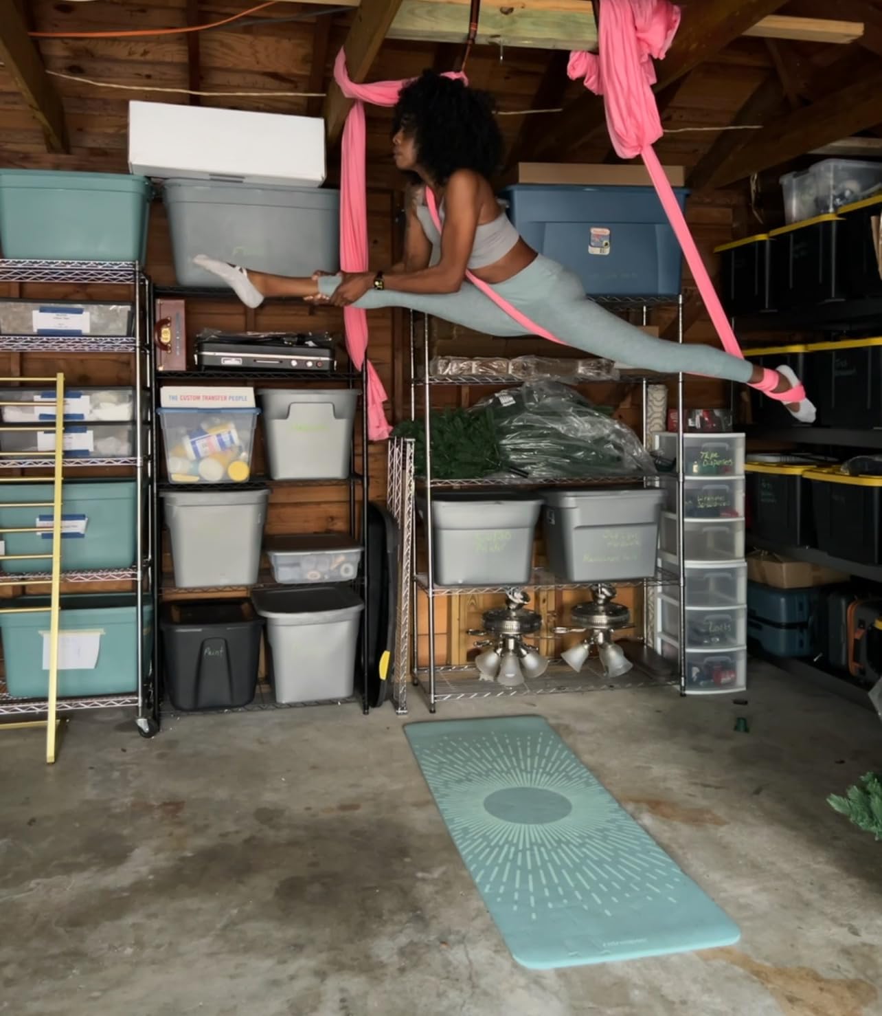 AyuHome Aerial Silks Kit for Home - Premium Yoga Swing for Kids and Adults with 660 lbs Capacity - Versatile Aerial Yoga Hammock for Gymnastics Training customer photo 2