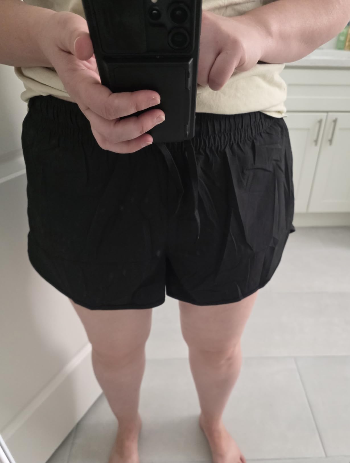 Women's 2 in 1 Running Shorts for Gym Yoga Workout Athletic Shorts High-Waisted Shorts with Liner Pockets customer photo 2