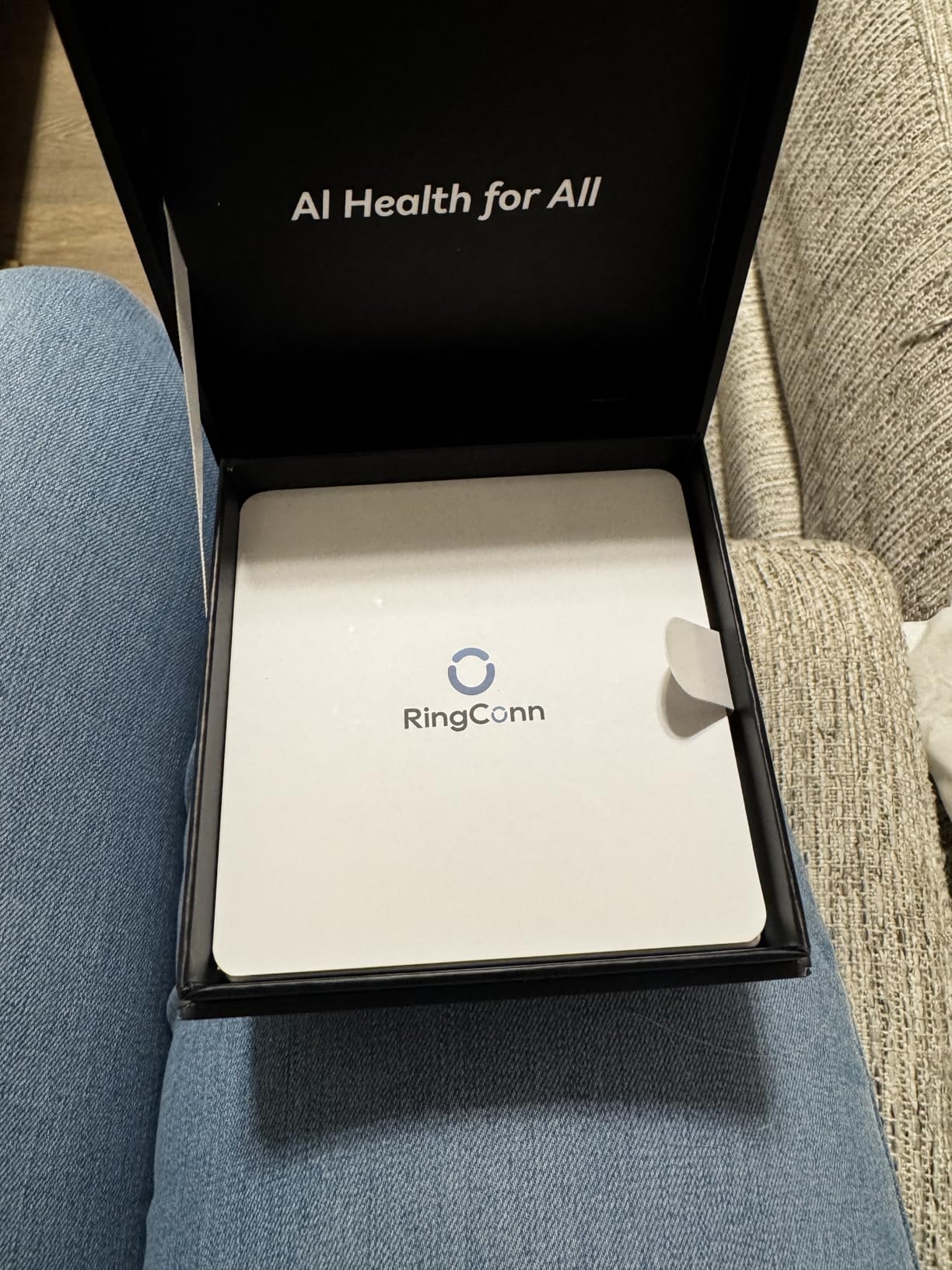 RingConn Gen 2 Air, Ultra-Thin AI Smart Ring, 10-Day Battery Life, Fitness/Sleep/Stress/HR Tracker for Women&Men, No App Fee for Standard Features, iOS & Android Compatible (Size 10, Dune Gold) customer photo 2