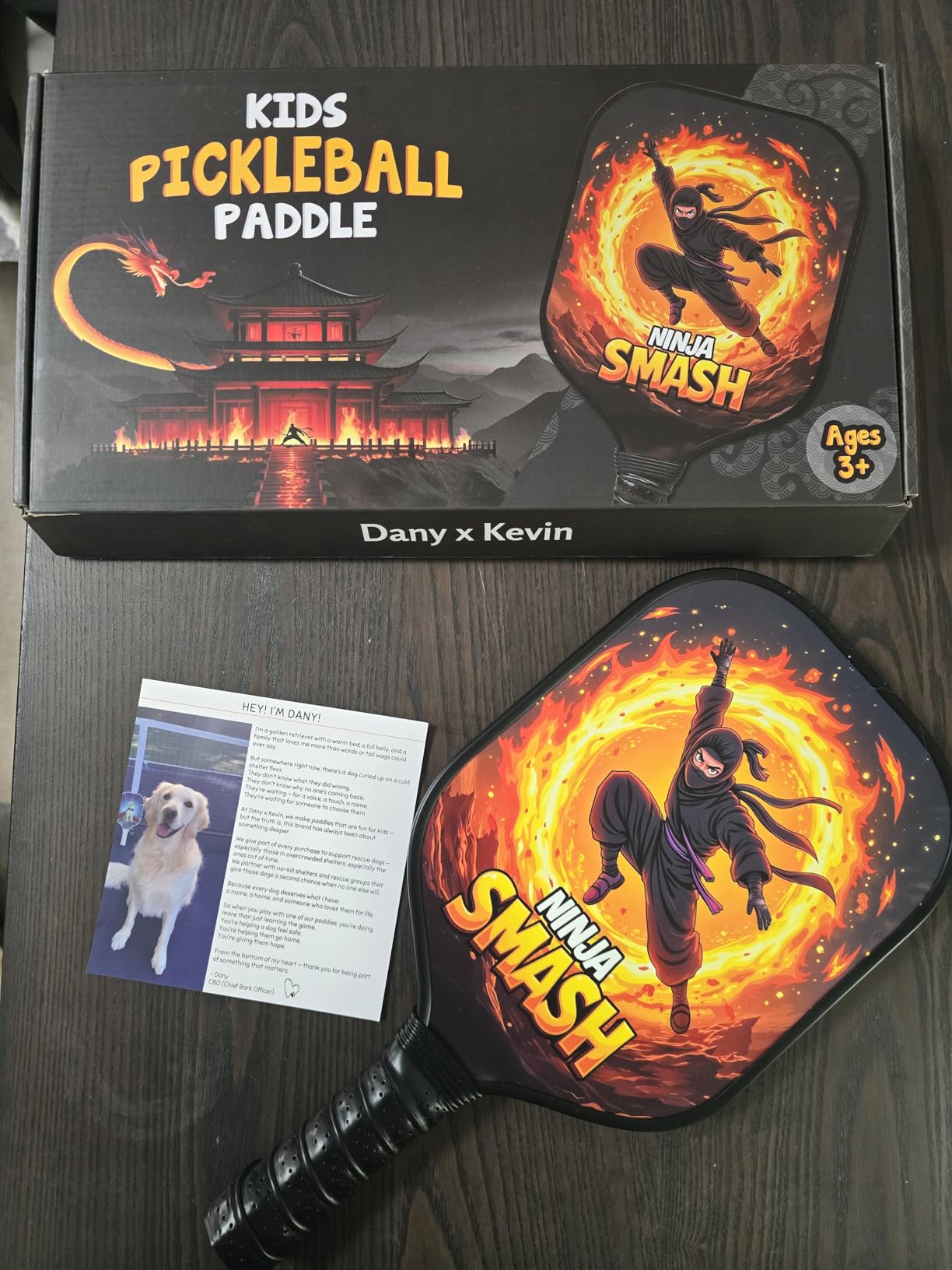 Kids Pickleball Paddle Designed for Ages 3-12 | Lightweight Fiberglass (0.37 lbs) | Small Grip for Easy Control | Fun Beginner Gift for Girls, Toddlers & Youth customer photo 1