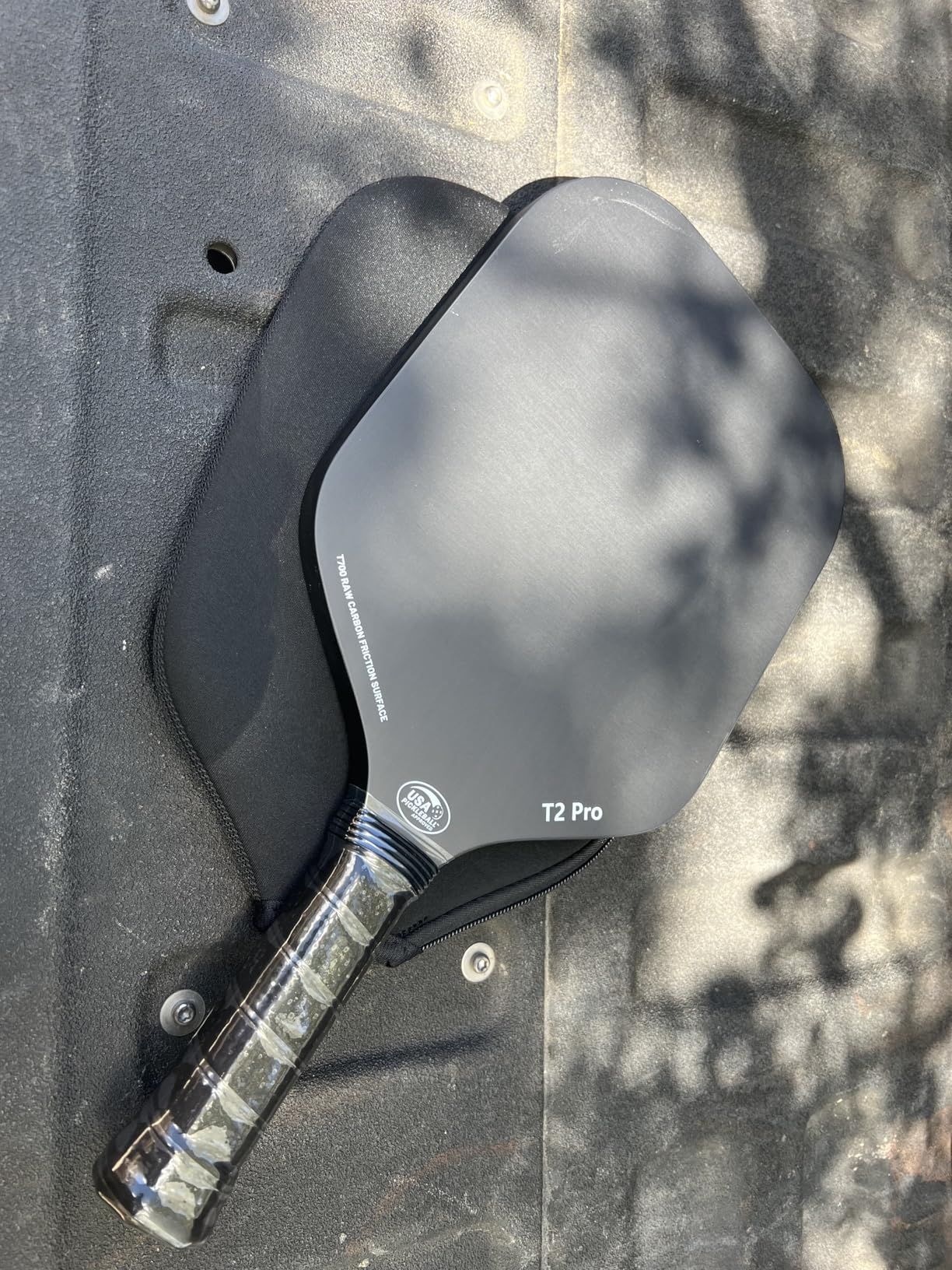 Pickleball Paddle - 16mm T700 Raw Edgeless Carbon Fiber Pickleball Paddle, Great Grit & Spin Rackets Set with Power, Control and Balance, 1 Cover Bag customer photo 1