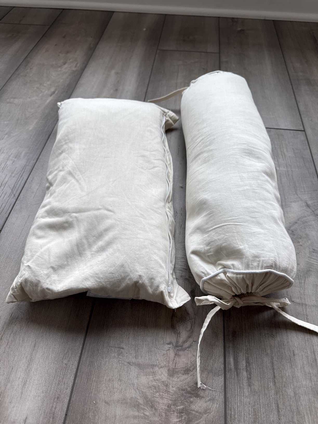 Buckwheat Pillow - 3 Point Support Buckwheat Hull Pillow for Less Pain, 2-in-1 Tartary Buckwheat Neck Roll Pillow for Best Support, Adjustable Cervical Neck Pillow with Organic Cotton Pillowcase customer photo 1