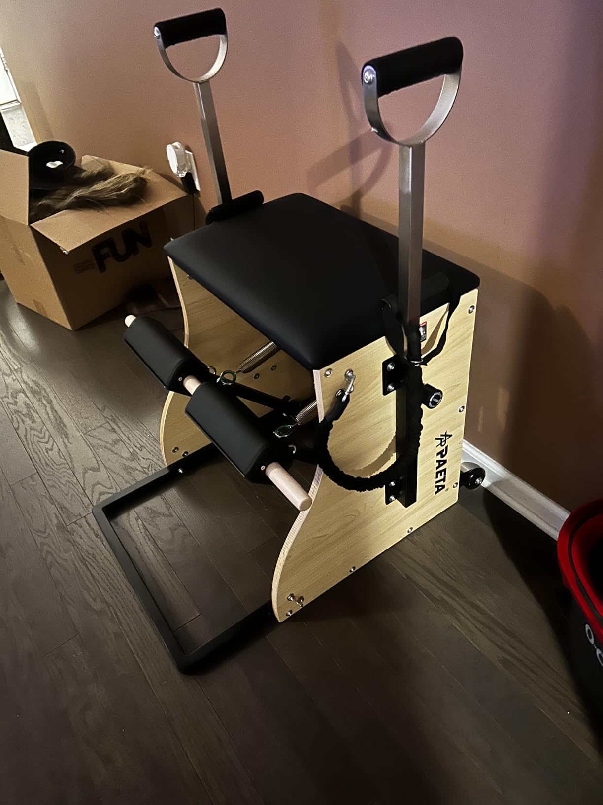 PAETA Pilates Chair, Pilates Combo Chair, Wunda Chair with Resistance Bands, Handles, and Split Pedals, Professional Yoga Chair Pilates Machine for Home and Studio Use customer photo 1