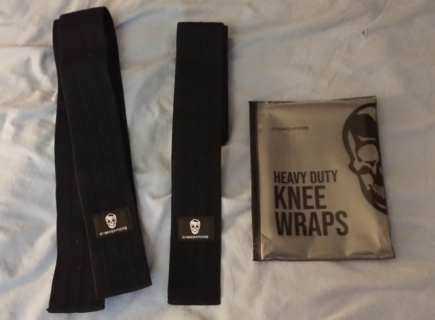 Gymreapers Knee Wraps for Weightlifting & Powerlifting - 2M Heavy Duty Compression for Squats, Strength Training, Knee Support & Protection for Men & Women customer photo 1