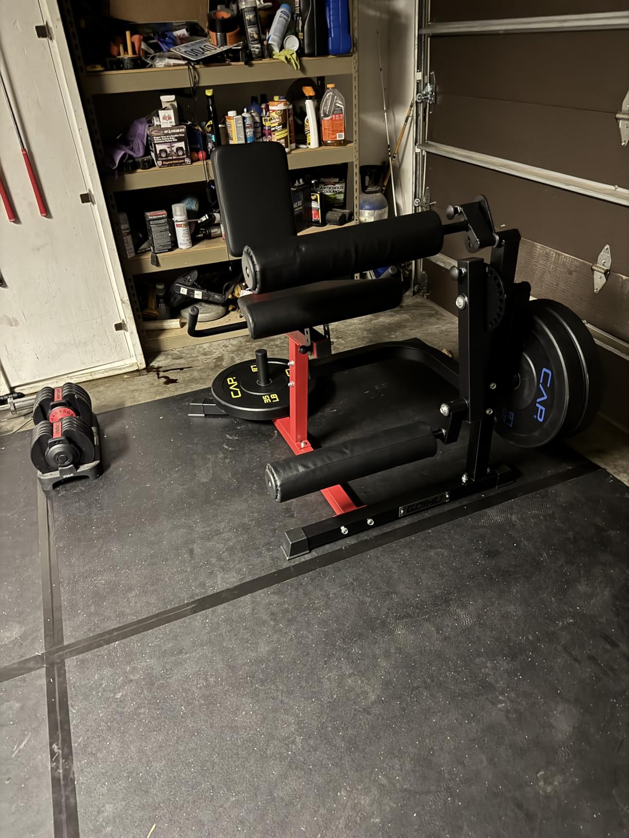 Leg Extension and Curl Machine, 4 in 1 Lower Body Workout Machine, Adjustable Leg Curl Machine with Plate Loaded, Leg Extension Machine with Exercise Bench, Home Gym Weight Machine customer photo 2