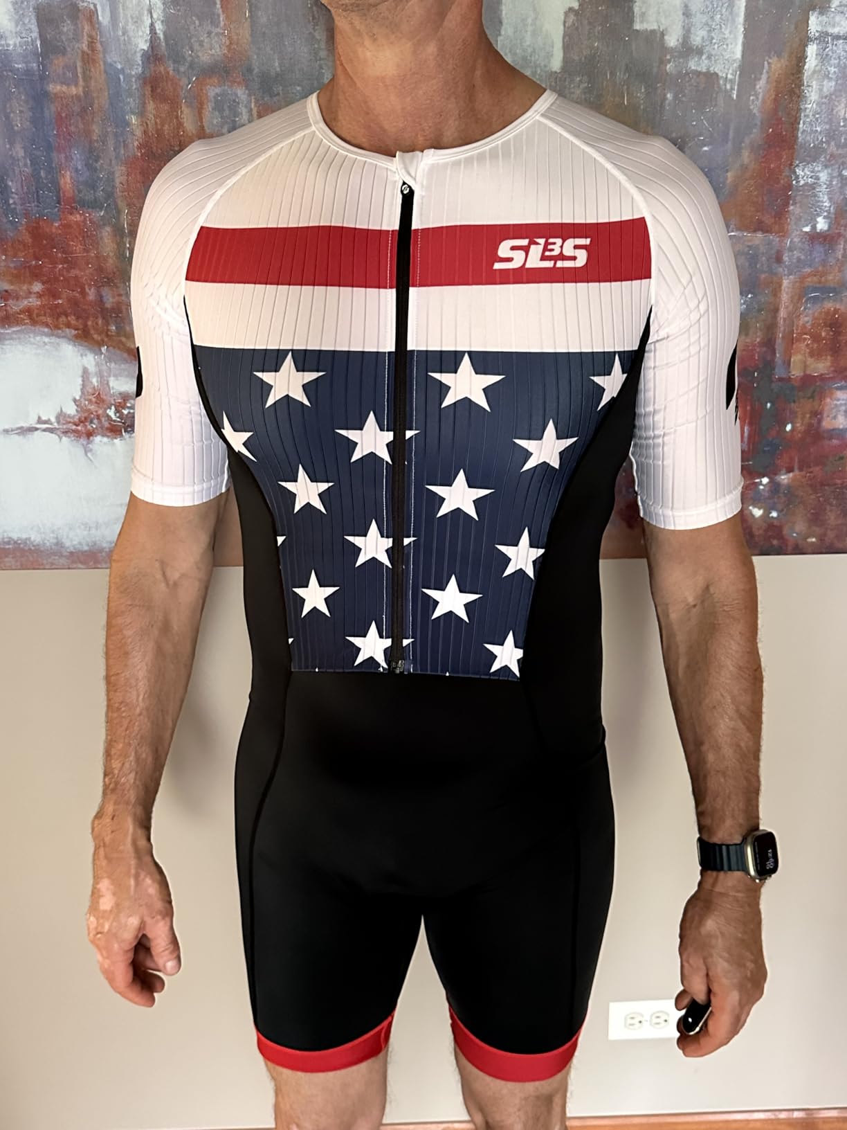 SLS3 Triathlon Suits Mens Elite Aero Tri Suit Men - Trisuit Triathlon - Full Zip, Aero Sleeves, Internal and Rear Pockets customer photo 2