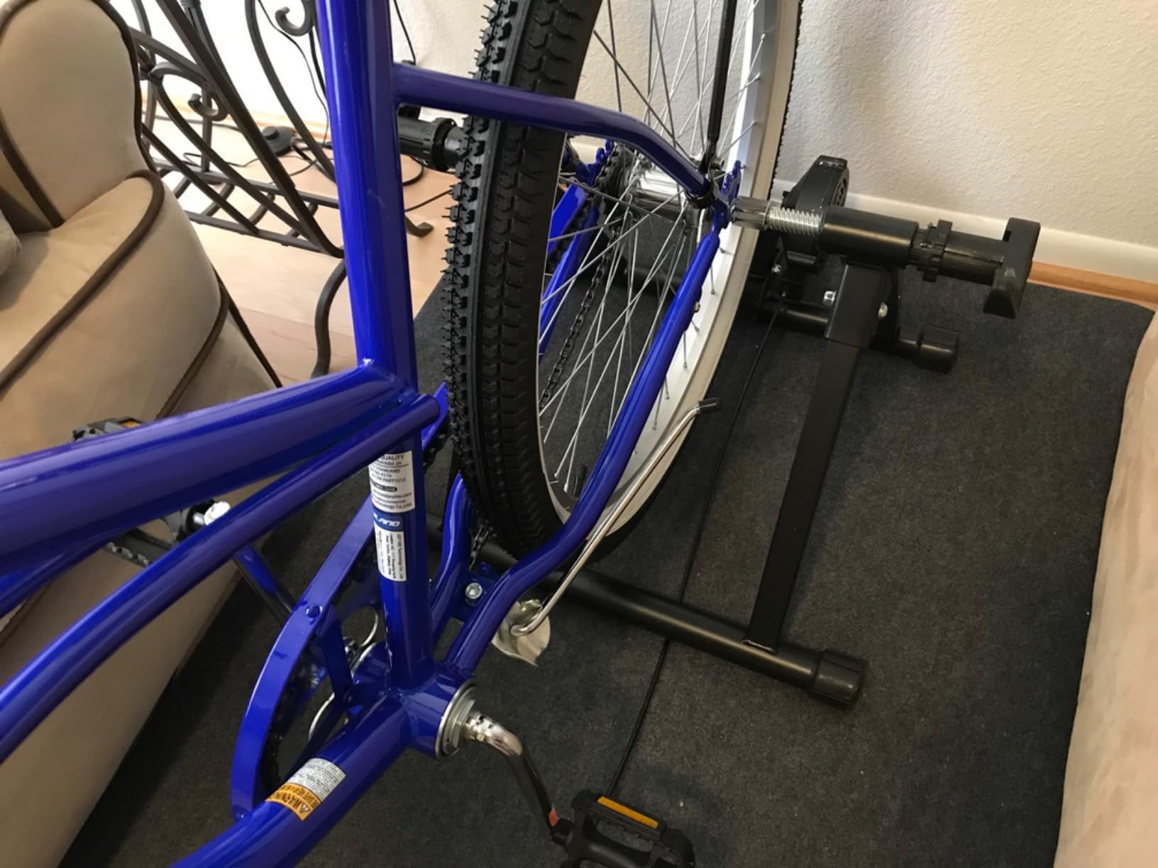 Fitvids Bike Trainer Stand Steel Bicycle Exercise Fluid Magnetic Stand with Front Wheel Riser Block, Multiple Options customer photo 2