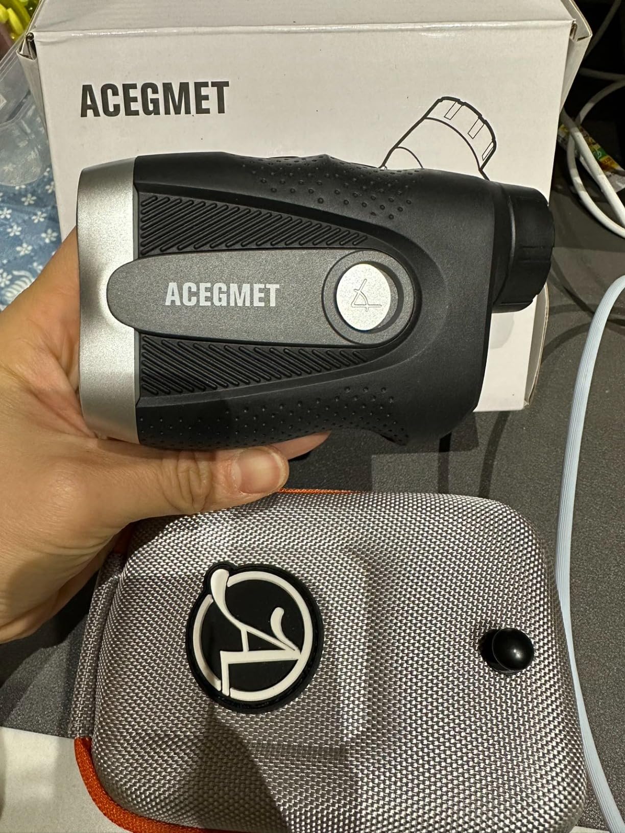 ACEGMET PFS5 Golf Rangefinder with Slope & Coach Mode, 1300 Yards Laser Range Finder, 7X Mag Dual Display, 0.1s Flag Lock with Vibration, Magnetic, ±1 Yard Accuracy, Hybrid Charging for Golfers customer photo 2