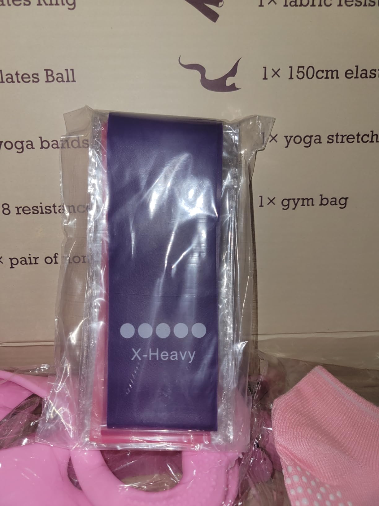 Home Pilates Ring and Ball Set for Women with 5 Resistance Bands 13 inch Magic Circle Workout Starter Kit for Beginners Full Body Toning 15 Min Daily Routine customer photo 2
