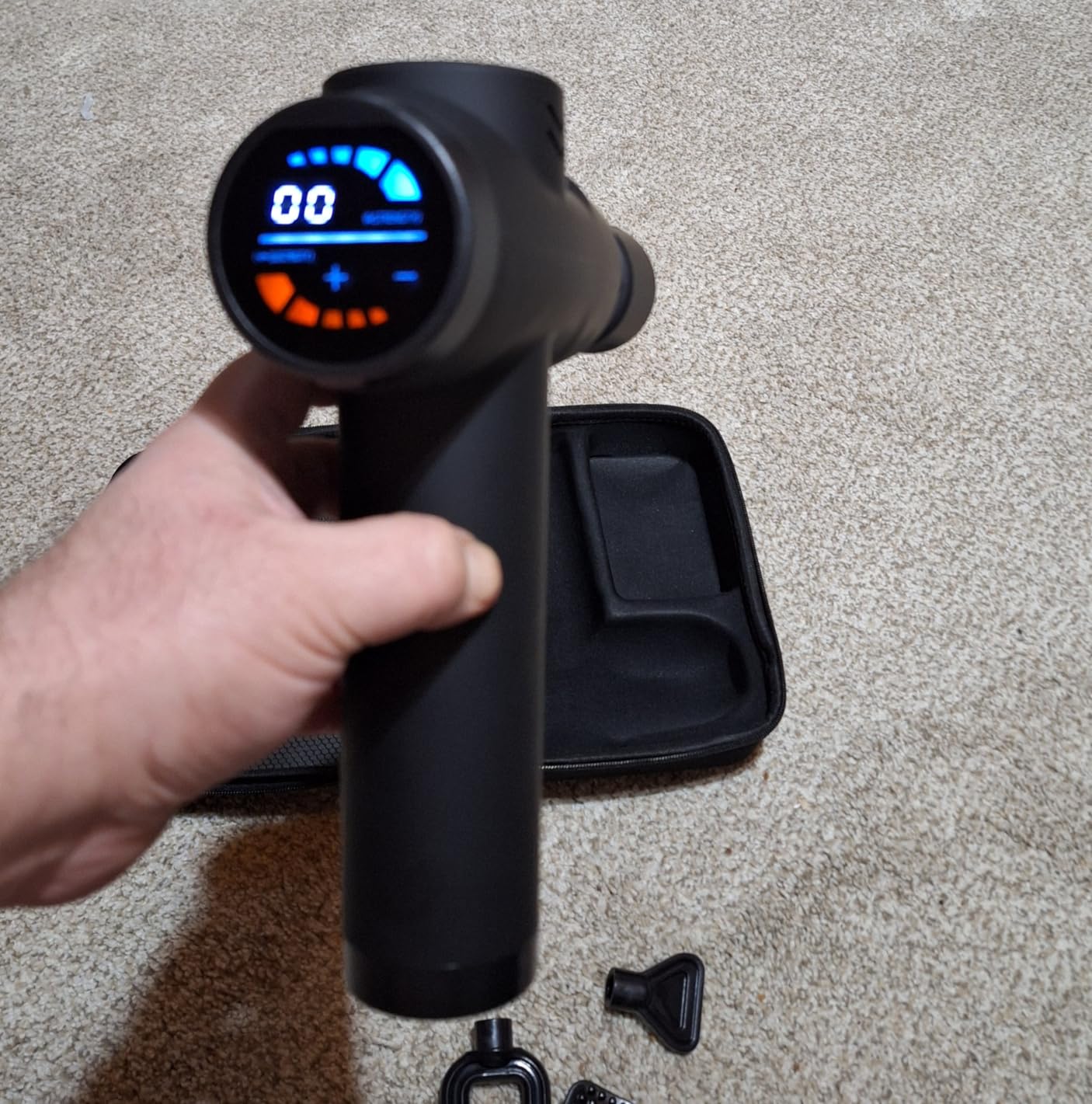 AERLANG Massage Gun with Heat and Cold, Deep Tissue Back and Neck Massager customer photo 1