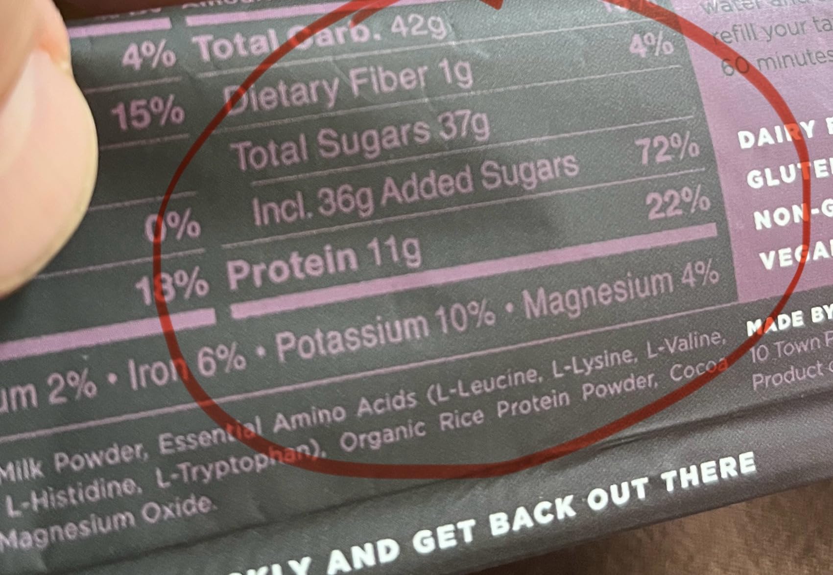 Tailwind Nutrition Recovery Mix, 20 Grams Complete Protein, Carbohydrates, and Electrolytes Powder Drink Mix for Post-Workout, Free of Gluten, Soy, and Dairy, Vegan, 20 Servings, Chocolate customer photo 1