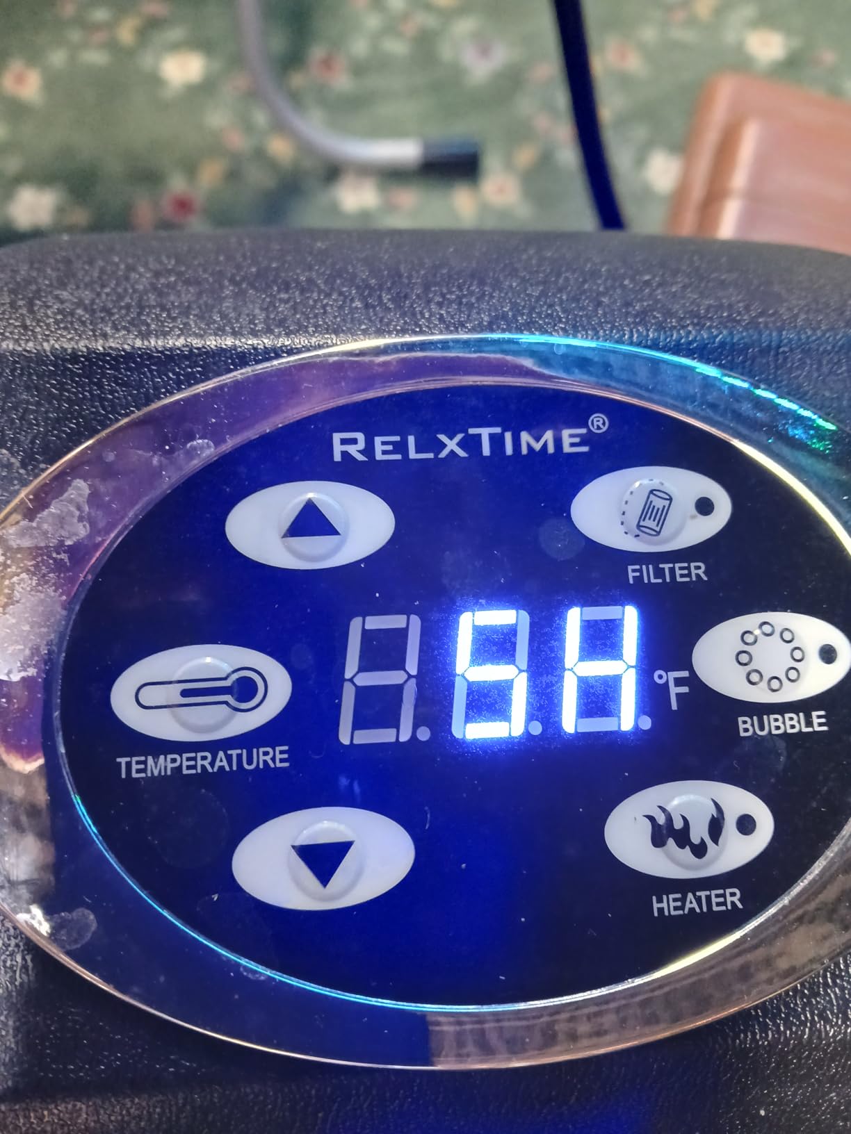 Portable 2 Person Hot Tub Inflatable, Outdoor Blow Up Hottub with Led Light, Energy Efficient Cover, 100 Air Jets, Oval Spa for Backyard Relaxation, Table Tray, 2 Filters, Oval customer photo 2