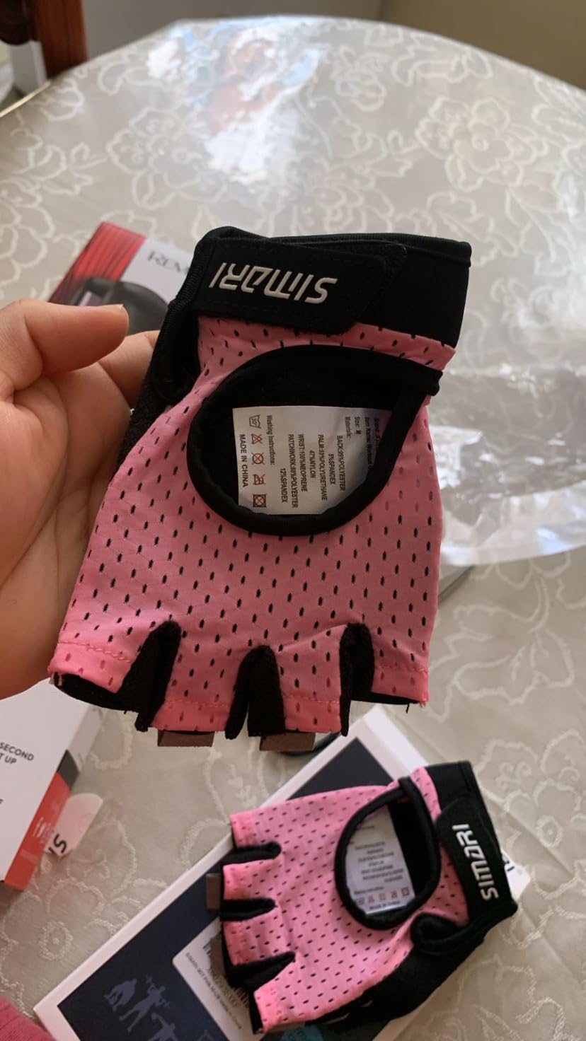 Gel Pad Cycling Gloves with Shock-Absorbing/Grip/Breathable, Workout Bike Gloves for Men Women Biking customer photo 2