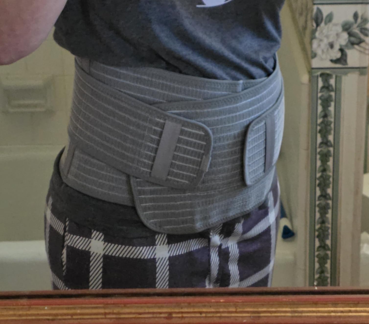 haakaa Postpartum Belly Band, Postpartum Belly Wrap Back Support, Postpartum Essentials for Natural Delivery and C-Section Recovery, Belly Binder, Natural Latex, M Grey customer photo 1