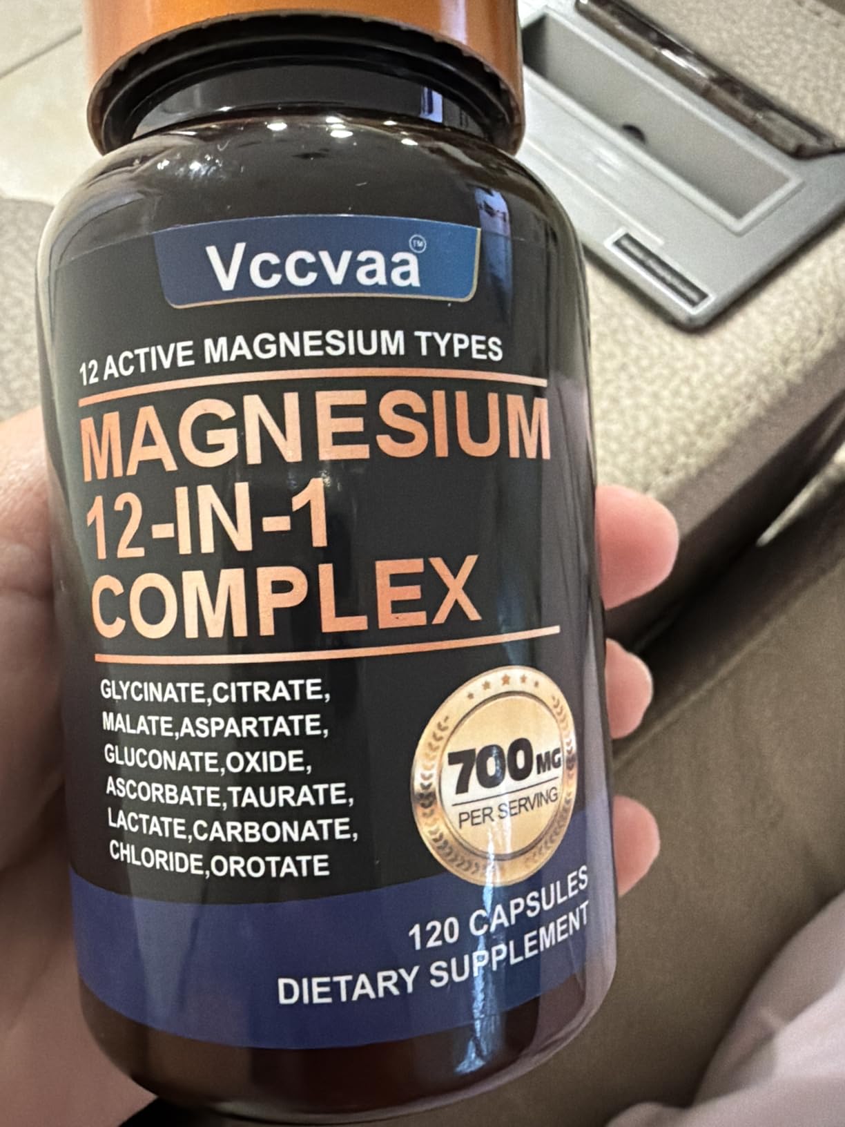 Magnesium Complex 700mg | 12-in-1 High Absorption | 120 Vegan Capsules customer photo 2