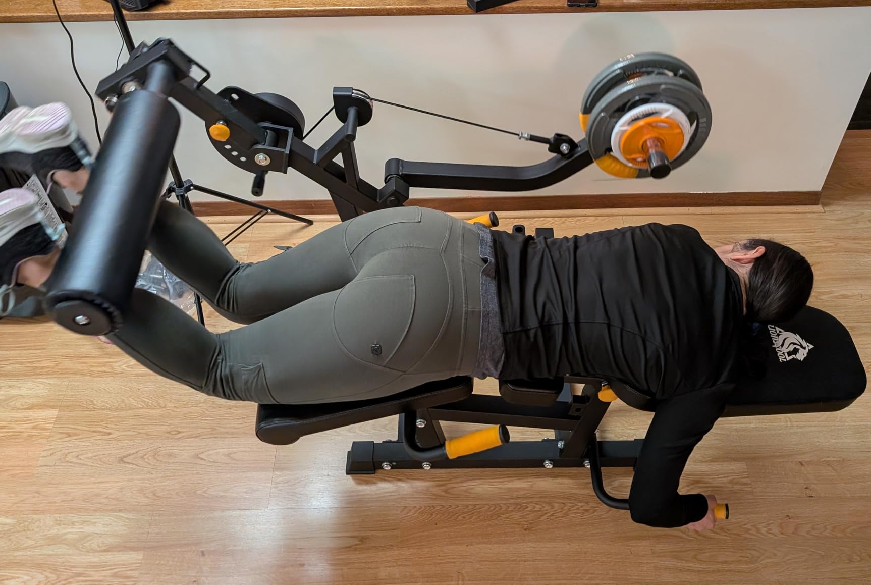 LIONSCOOL Leg Extension and Curl Machine V4.0, 800lbs Capacity Adjustable Seated Leg Extension, Lying Leg Curl Bench, Cable Operated 2