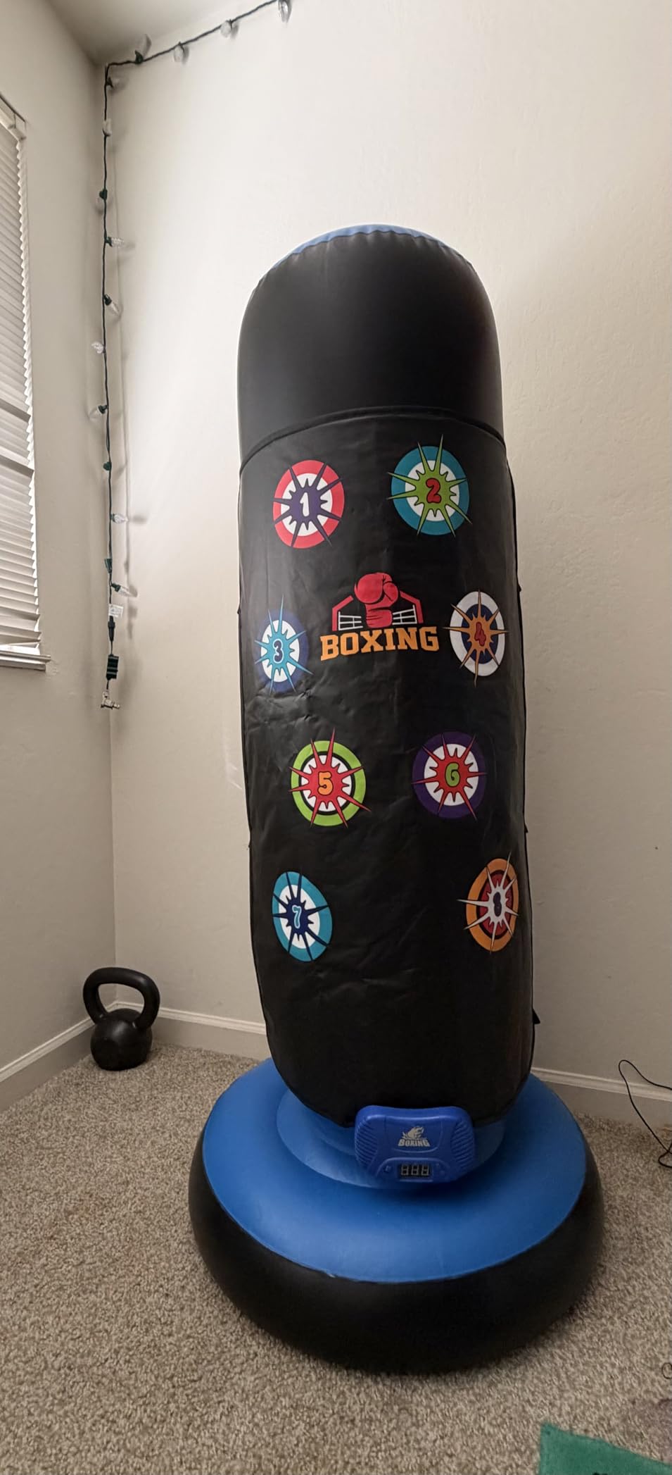 HopeRock Punching Bag for Kids, Boxing Set with Scoring, Light, Music, 4 Game Modes, Inflatable Boxing Bag with Gloves, Birthday Gifts Toys for 4-8-12 Years Old Boys customer photo 2