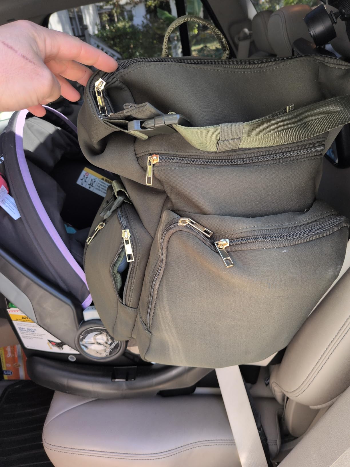 CEI-CEI Neoprene Diaper Bag Backpack Large Newborn Baby Maternity Bags Waterproof Travel Backpack for Mom Dad with Insulated Pockets, Changing Pad customer photo 1