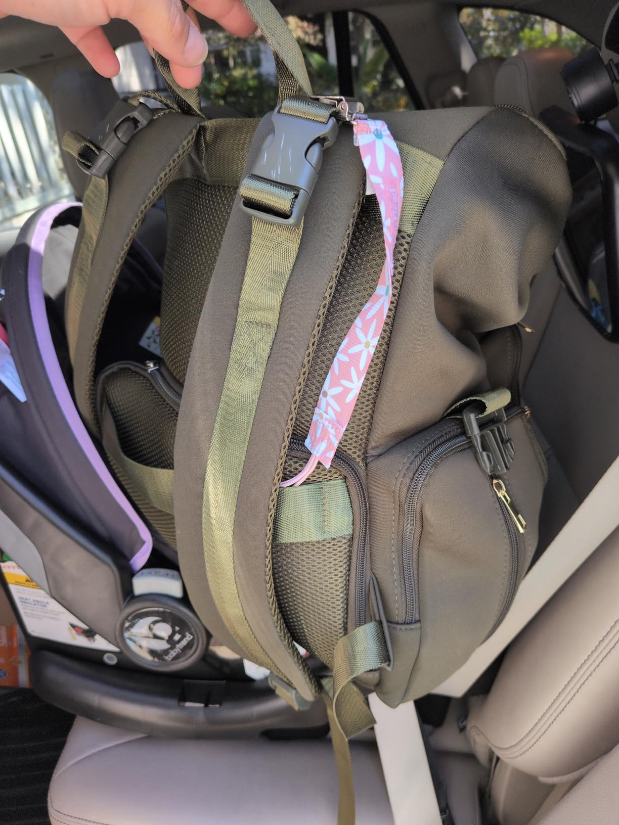 CEI-CEI Neoprene Diaper Bag Backpack Large Newborn Baby Maternity Bags Waterproof Travel Backpack for Mom Dad with Insulated Pockets, Changing Pad customer photo 2