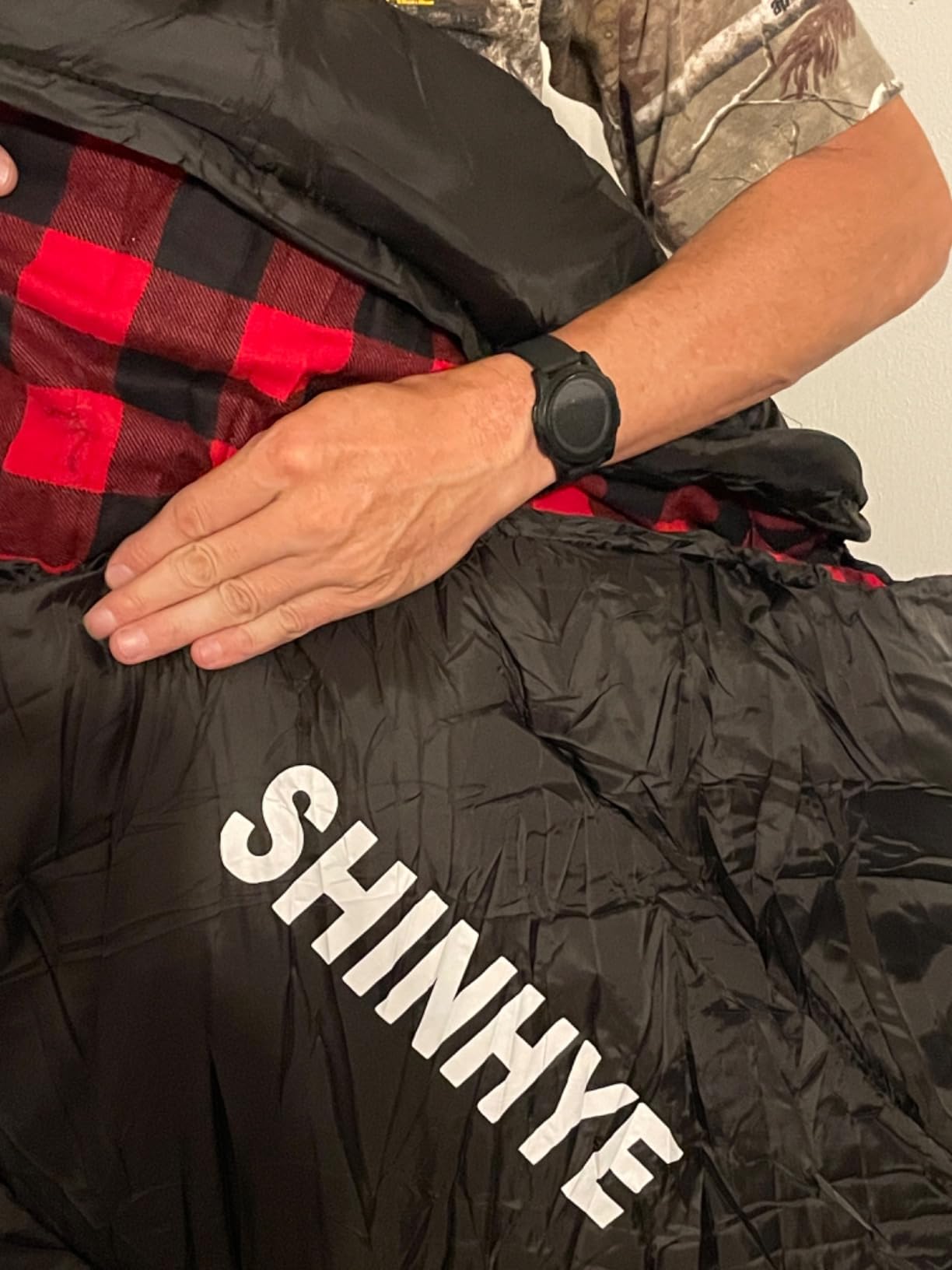 ShinHye 0 Degree Sleeping Bag for Adults - Cotton Flannel 4 Season Cold Weather Winter, XXL Big and Tall customer photo 1