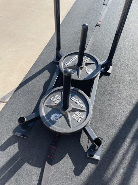 TEDEUM Weight Training Pull Sled, Fitness Strength Speed Training Sled, Steel Power Sled Workout Equipment for Athletic Exercise and Speed Improvement, Only Suitable for 2