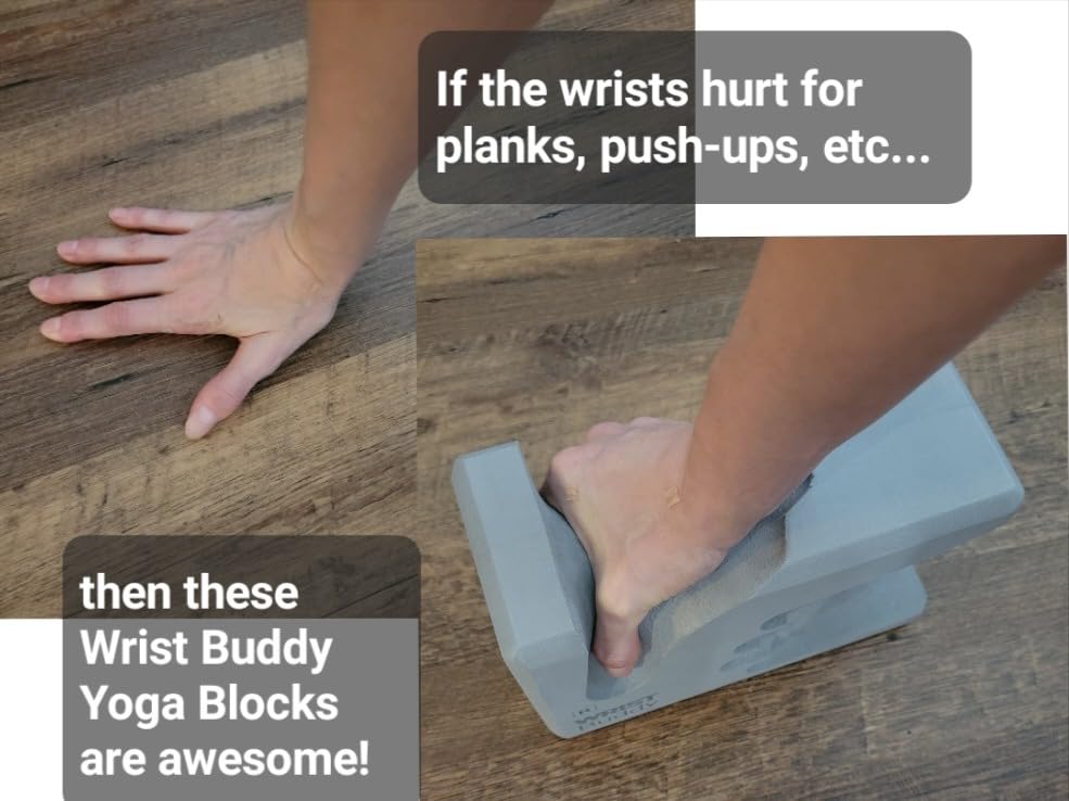 WRISTBuddy Yoga Blocks 2-Pack (Left + Right) - Ergonomic, Hand-Shaped EVA Blocks for Wrist Relief & Better Grip | Doctor-Designed Support for Yoga, Pilates, Handstands, Push-Ups & Rehab customer photo 2