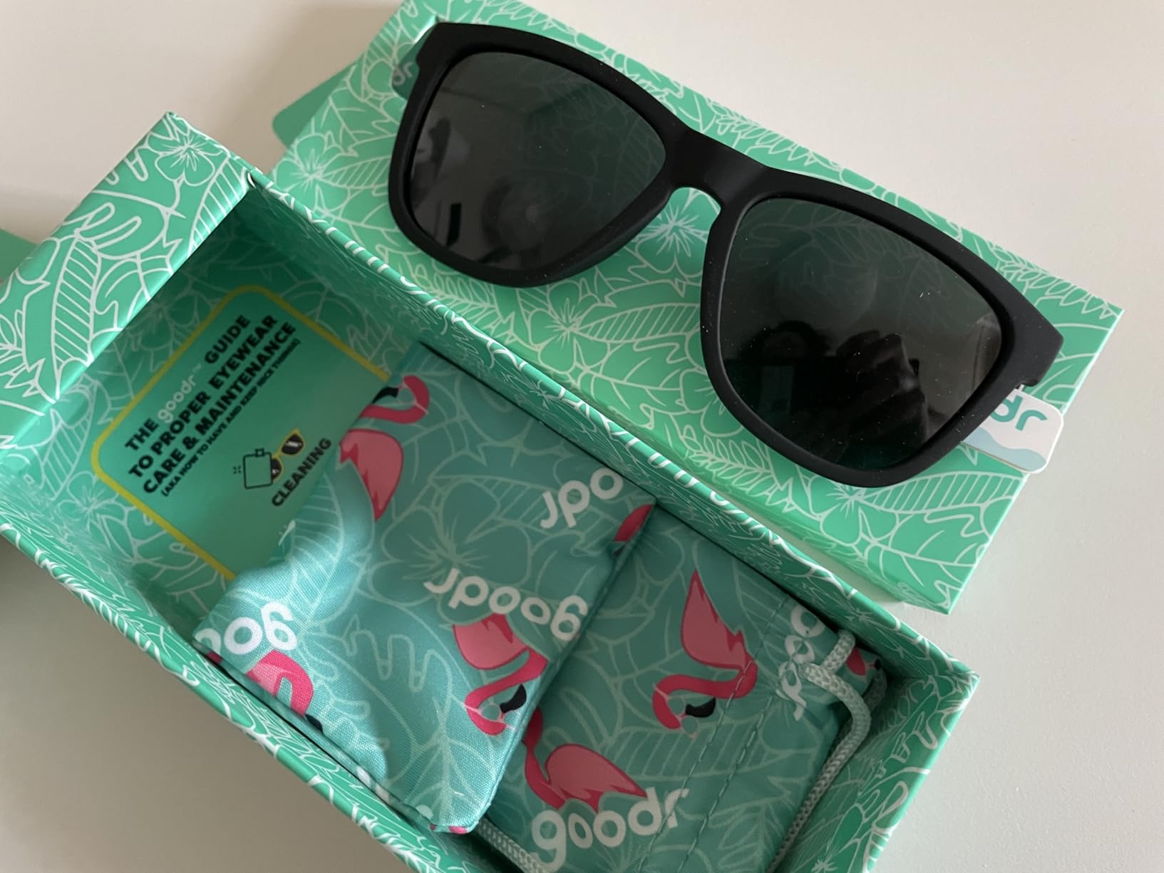 goodr A Unicorn's Calamity Polarized Sunglasses, Medium Sized (OG), Black Solid Frames with Black Non-Reflective Glare Reducing Lenses, UV400 Protection, No Slip, No Bounce customer photo 1