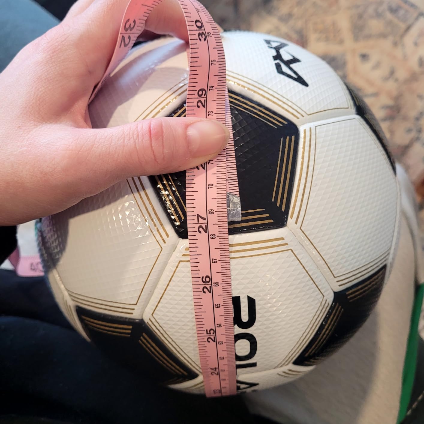 Gold Series Soccer Ball Size 5 - NFHS Approved Thermal Bonded Korean PU Leather Professional Match Balls customer photo 2