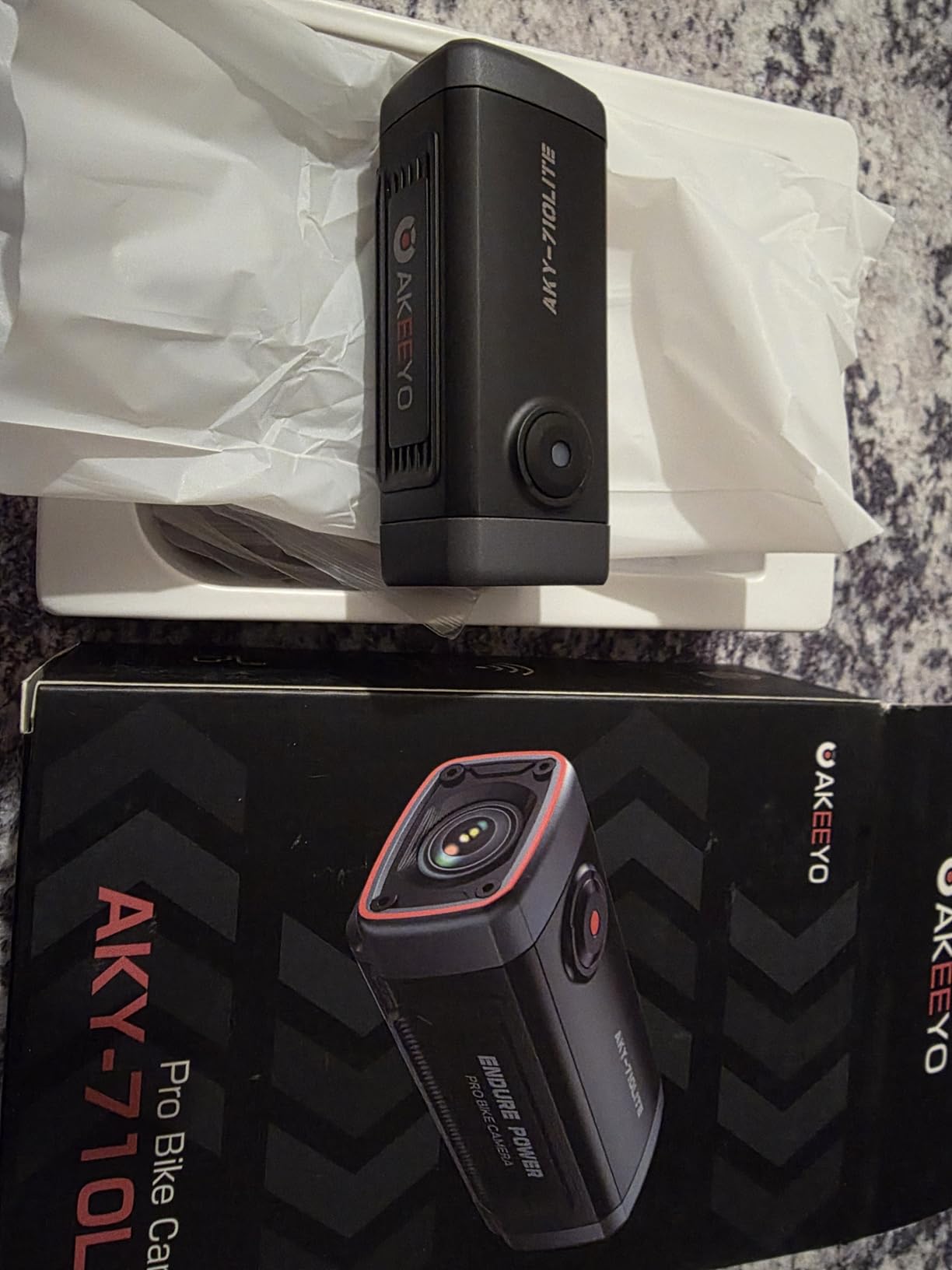 AKEEYO AKY-710Lite Motorcycle Camera/Bike Camera 2K30FPS WiFi Action Camera with Ultra HD, IP66 Waterproof with Loop & Emergency Recording, Parking Monitor, Rechargeable, 7.5 Hours Extended Battery customer photo 1