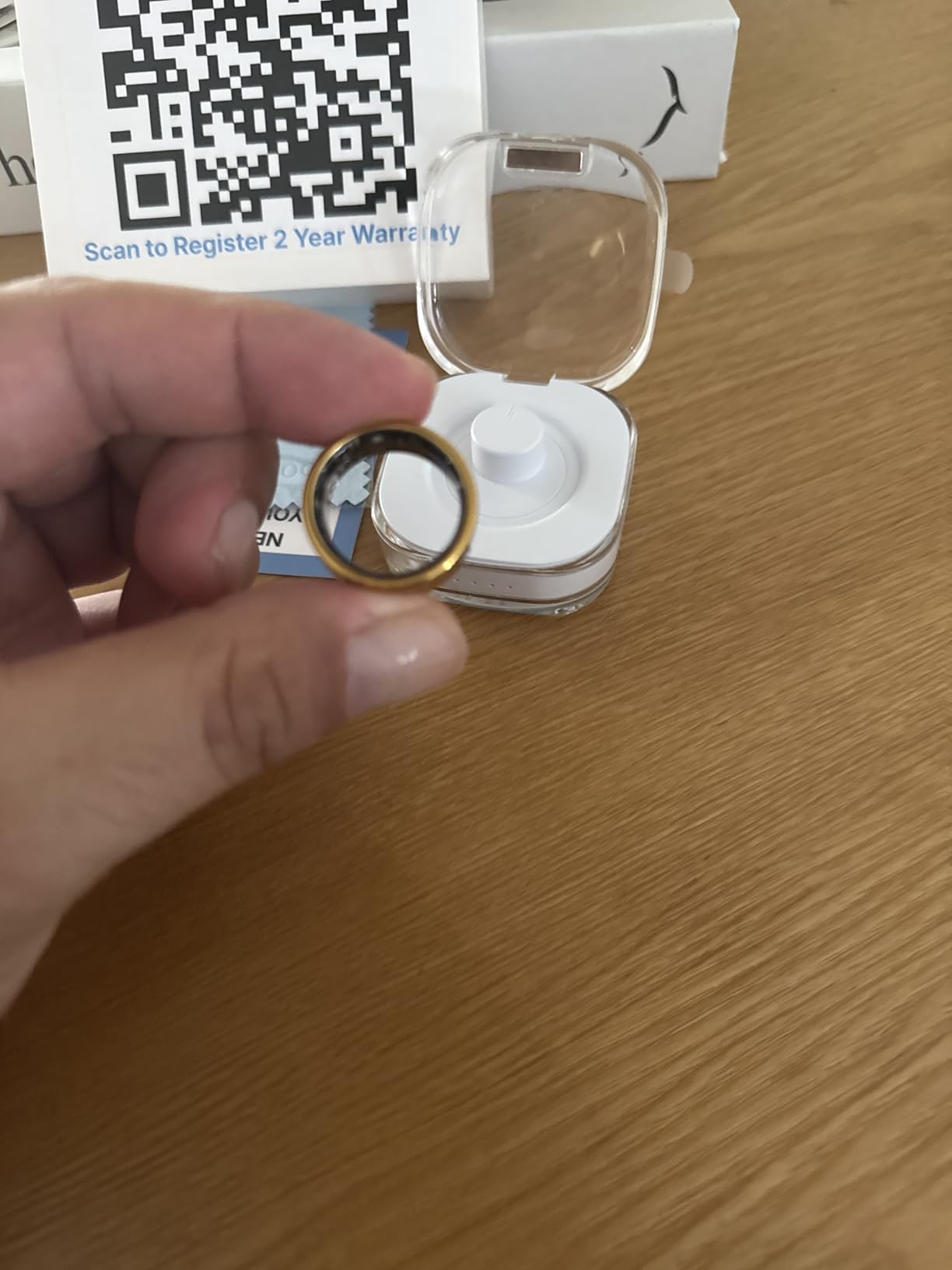 Smart Ring Health & Fitness Tracker for Men & Women, Heart Rate, SPO2, Sleep & Activity Monitoring, IP68 Waterproof, Long Battery Life, Family Care Mode, No Subscription Fee (Gold, 8) customer photo 1