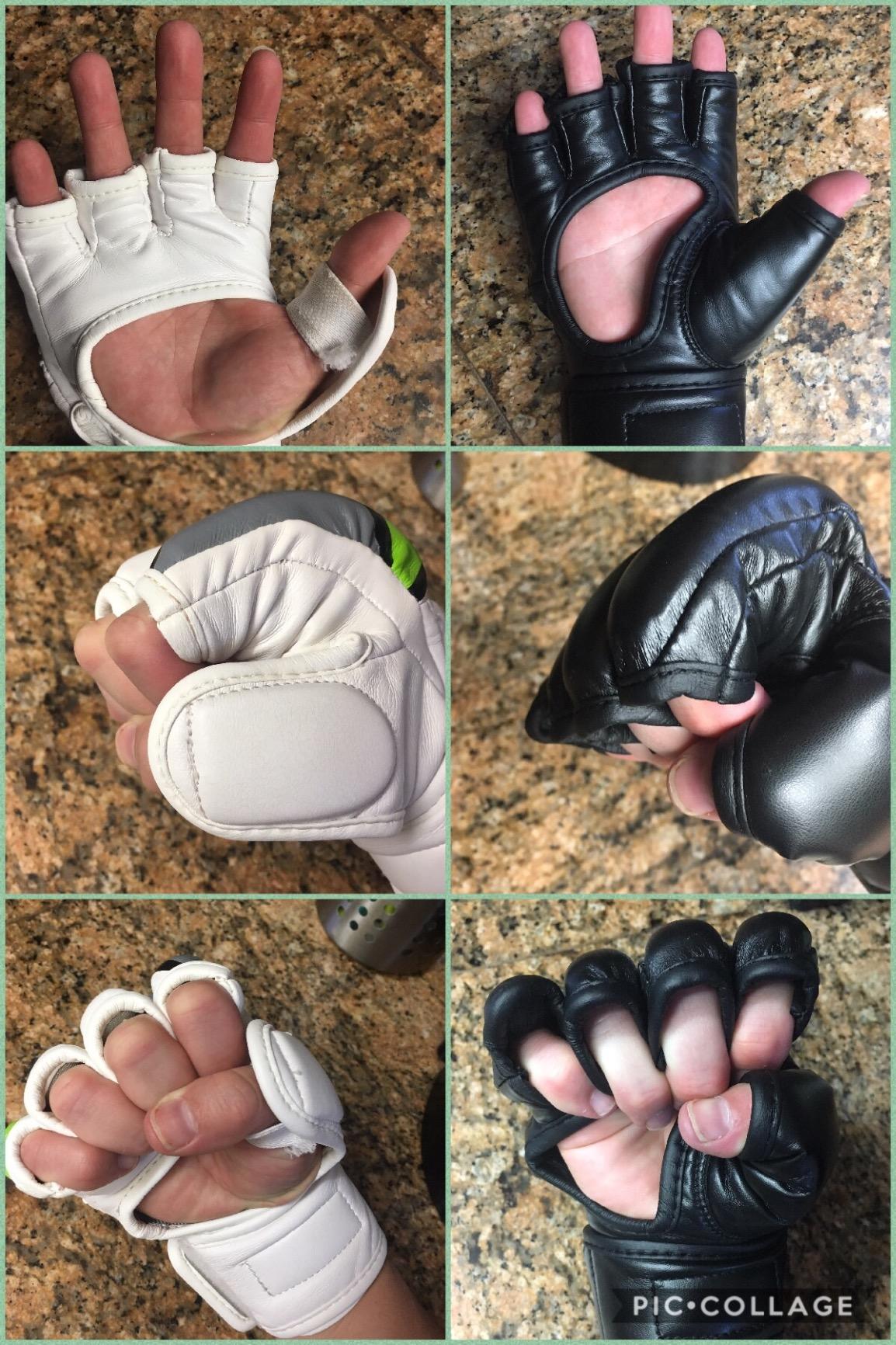 RDX MMA Gloves Grappling Sparring, Maya Hide Leather, Boxing Gloves Men Women Muay Thai Martial Arts Training, Half Finger Adjustable Mitts Wrist Support Kickboxing Cage Fighting Punching Bag Workout customer photo 1