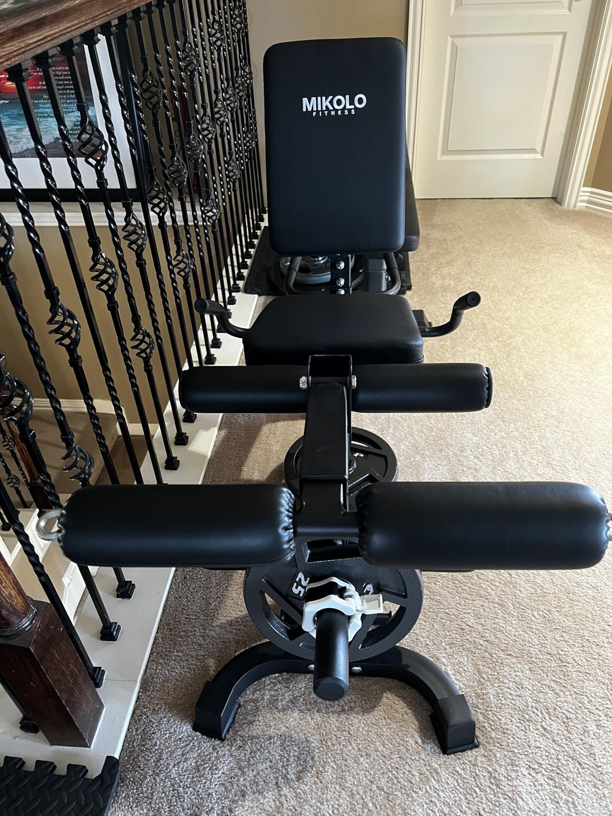Mikolo Leg Extension and Curl Machine, Adjustable Leg Curl Machine, Seated Leg Extension and Lying Curl Machine for Home Gym, Leg Workout Equipment with Triple Loading System customer photo 2