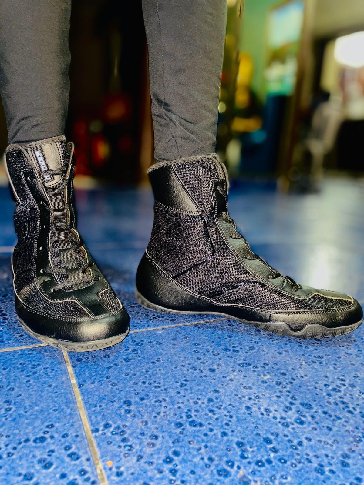 Wrestling Boxing Boots Wide for Men Youth High Top Breathable Lightweight Non-Slip for Competition & Training customer photo 1