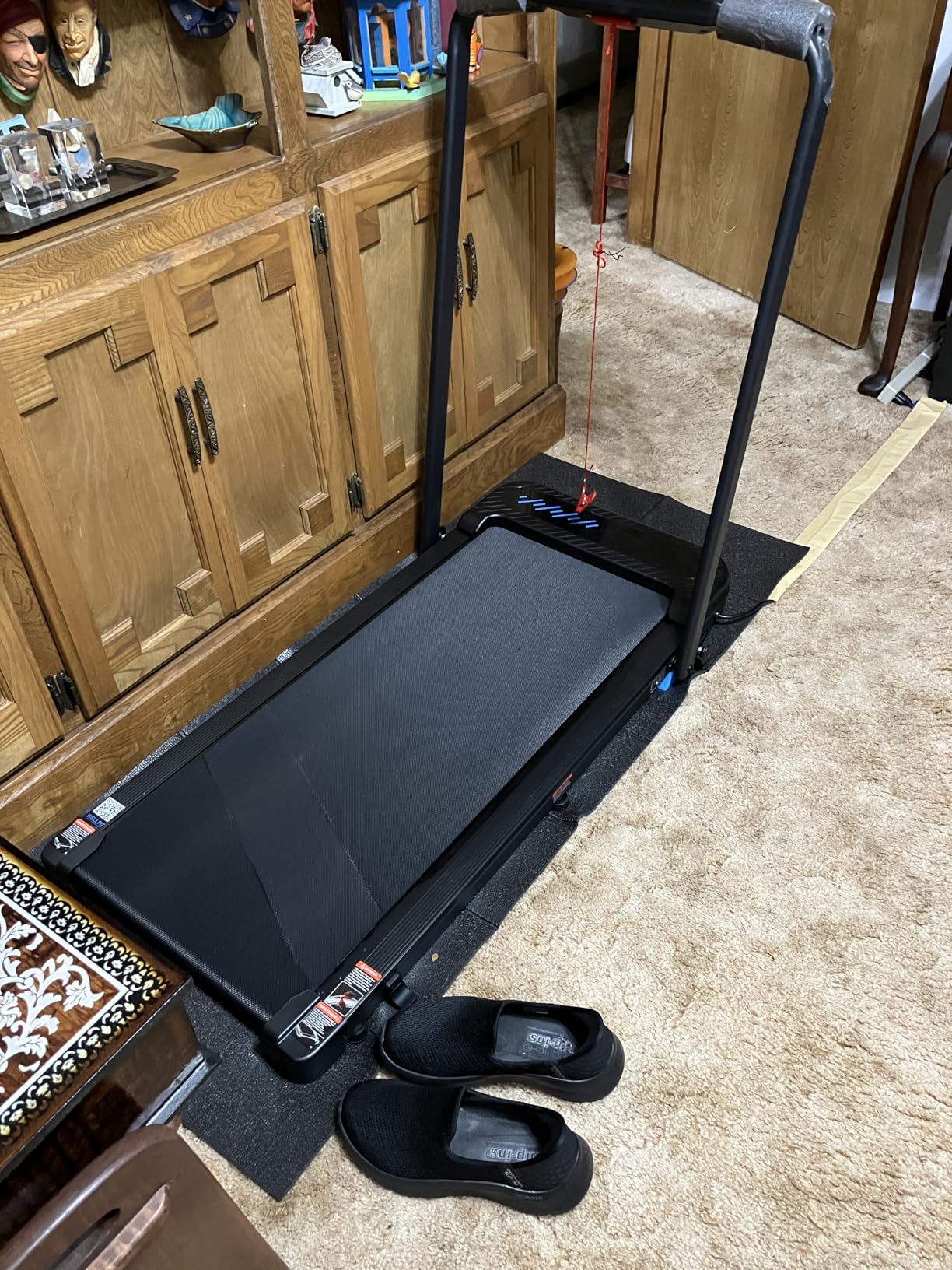 WELLFIT Folding Treadmill with Incline,320+ lbs Capacity Portable Treadmills with Handlebar, Under Desk Treadmill for Home Office,Low Noise Walking Pad with Smart Voice Control for Jogging Running customer photo 1