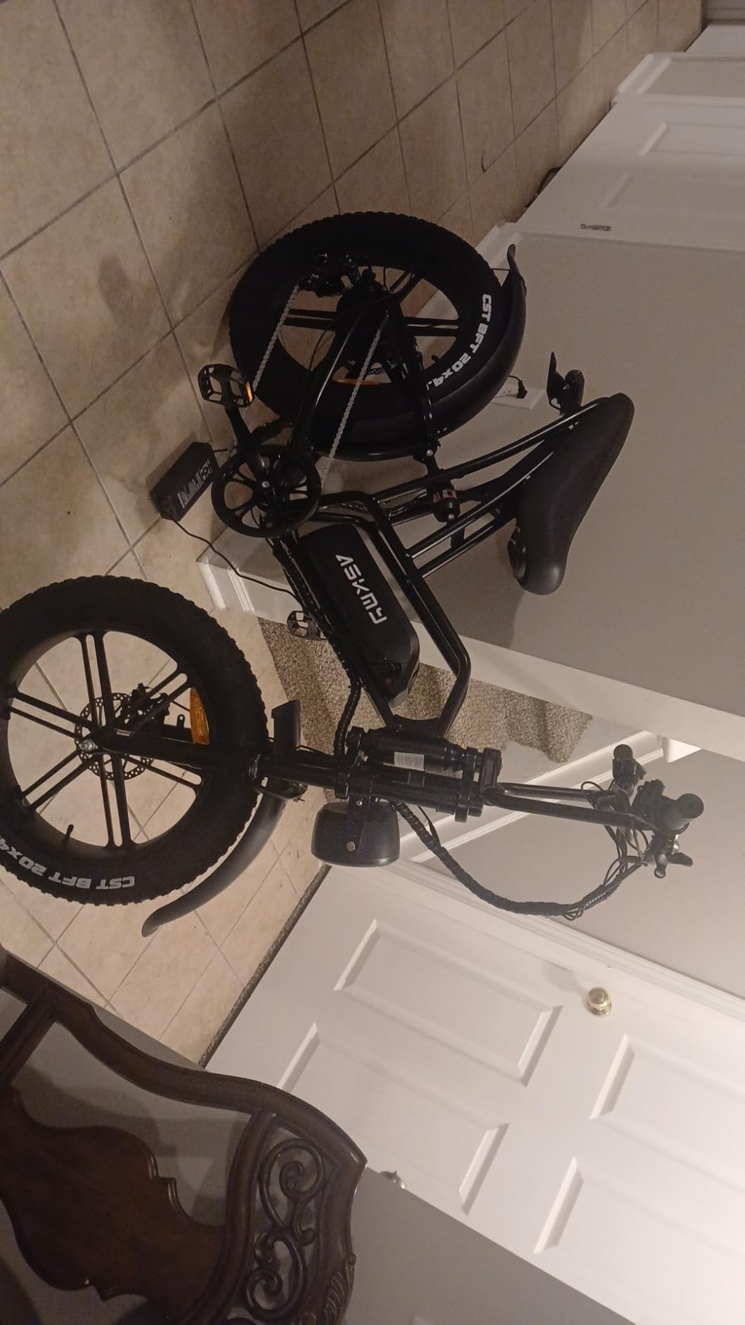 Fat Tire Electric Mountain Bike, All Terrains Electric Bicycles, 1500W Peak Motor Dirt E-Bike with 28MPH and 60 Miles PAS Range, 48V 15AH customer photo 2